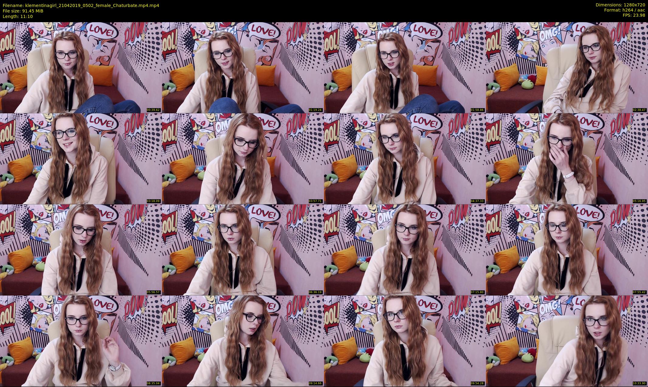 klementinagirl — 12 minute Chaturbate female cam show recording, 720p, Apr 21, 2019
