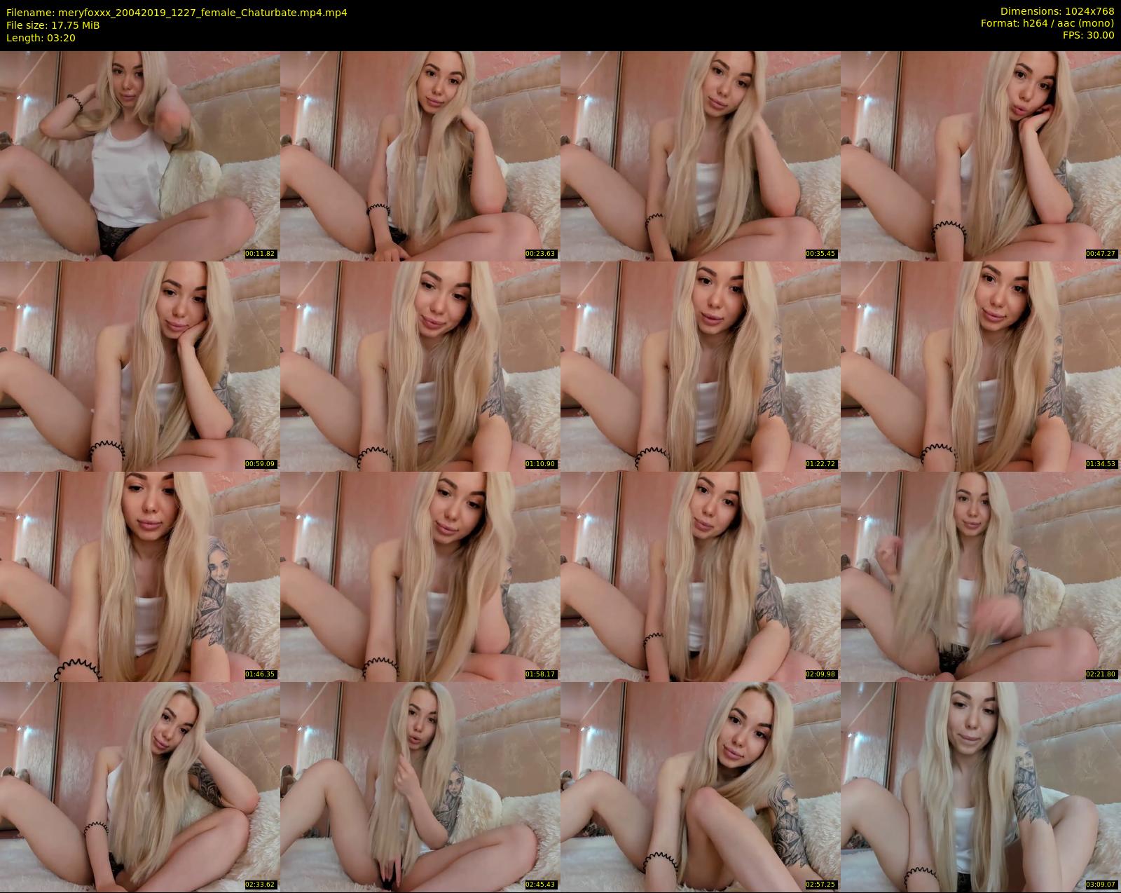 meryfoxxx — 4 minute Chaturbate female cam show recording, 720p, Apr 20, 2019