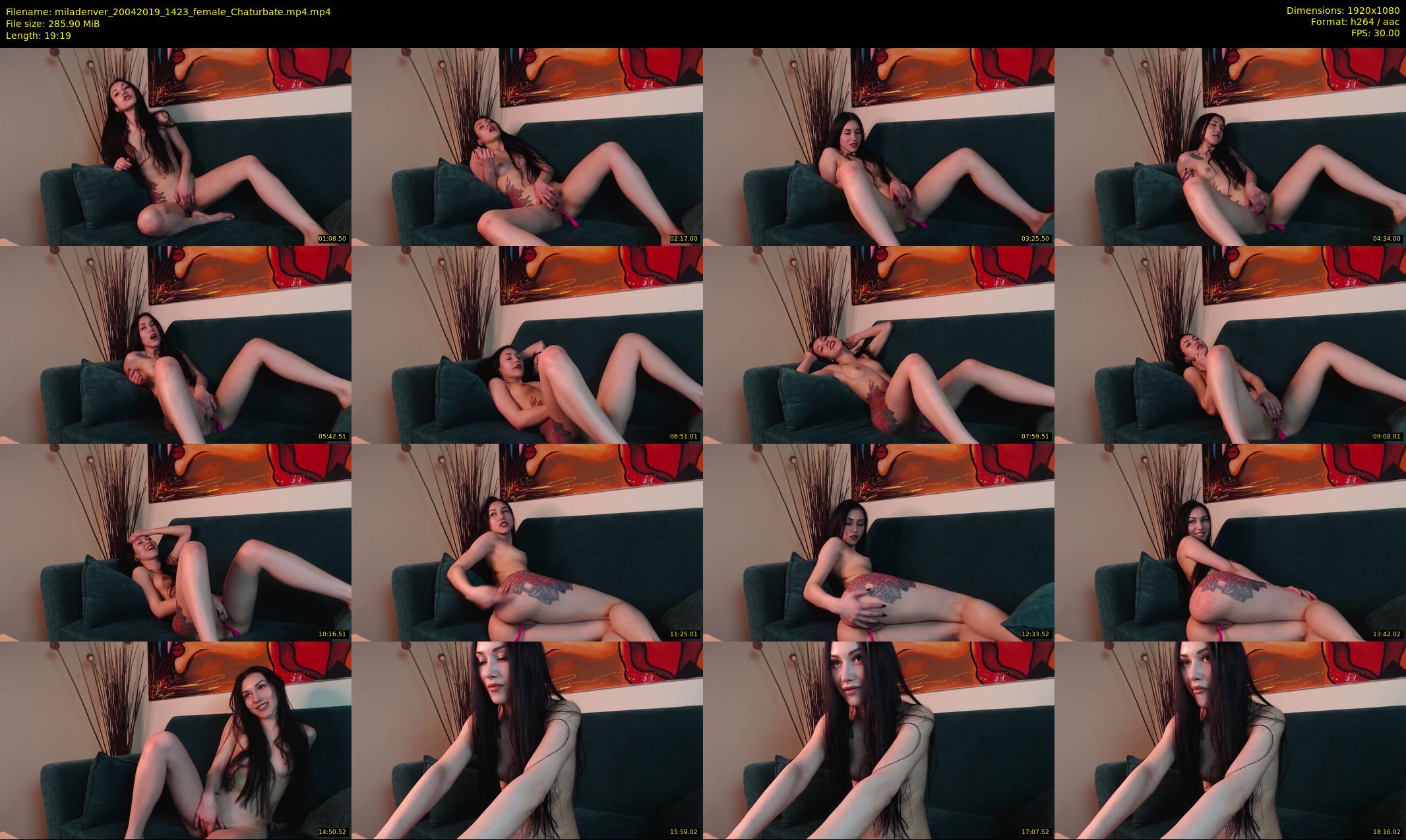 miladenver — 20 minute Chaturbate female cam show recording, 1080p, Apr 20, 2019