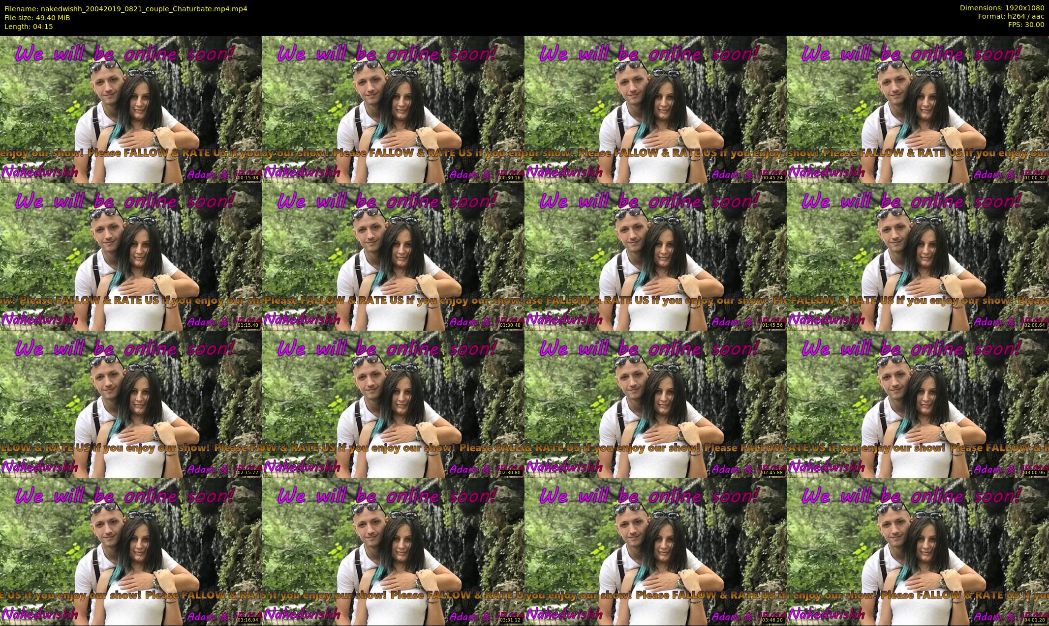 nakedwishh — 5 minute Chaturbate couple cam show recording, 1080p, Apr 20, 2019