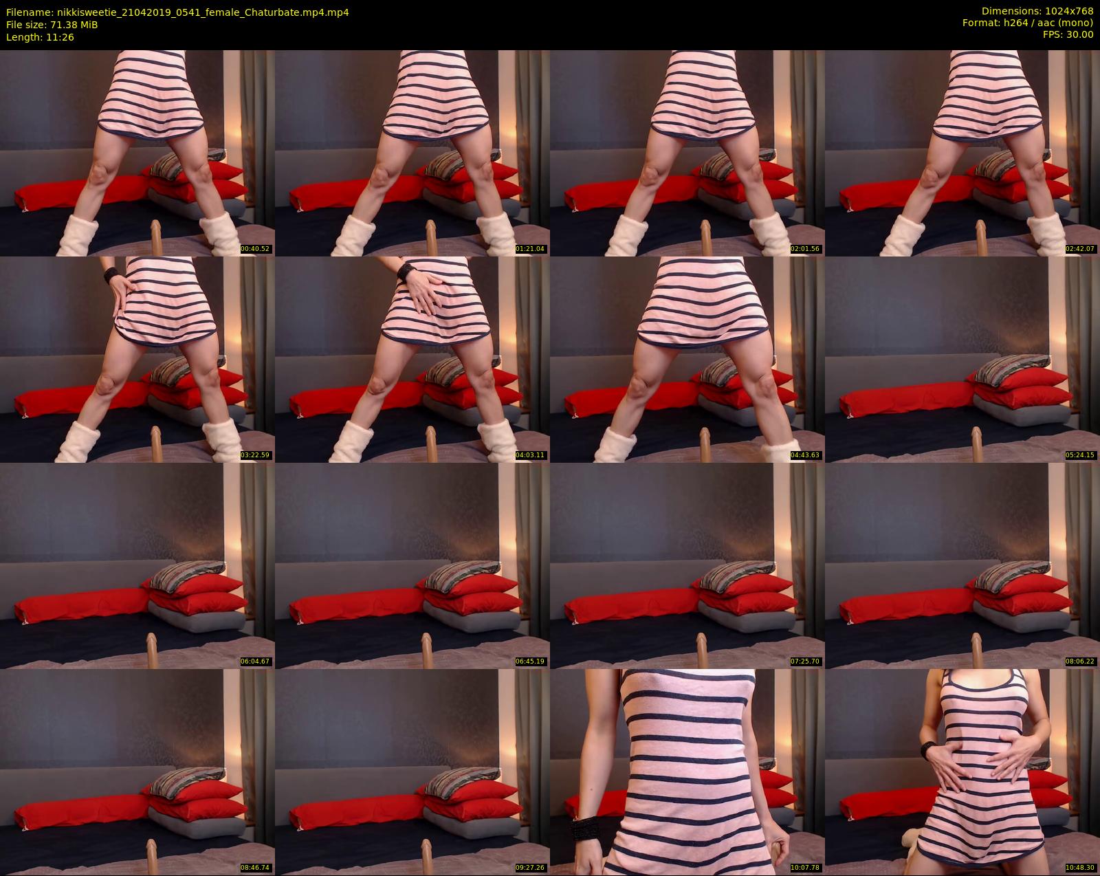 nikkisweetie — 12 minute Chaturbate female cam show recording, 720p, Apr 21, 2019