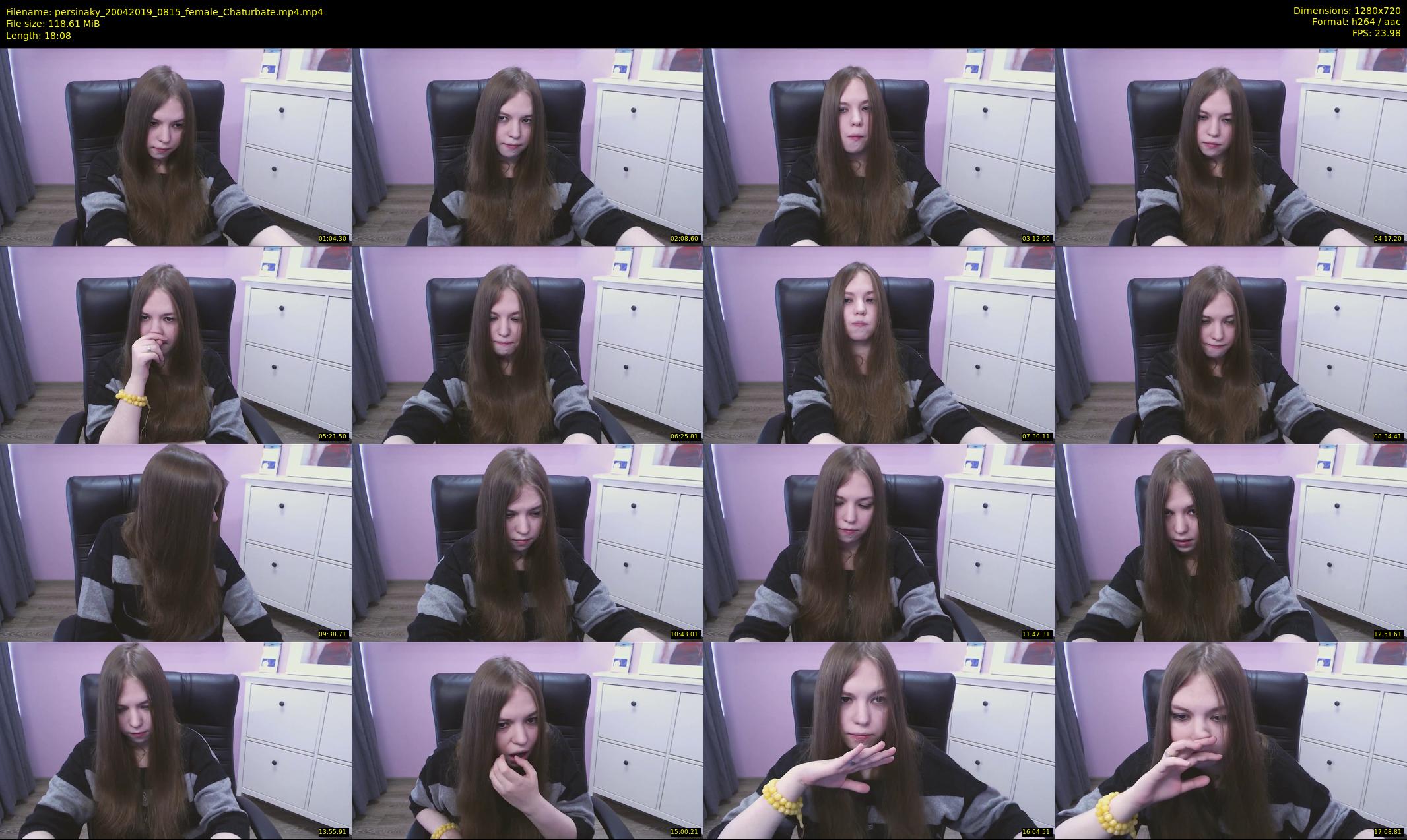 persinaky — 19 minute Chaturbate female cam show recording, 720p, Apr 20, 2019