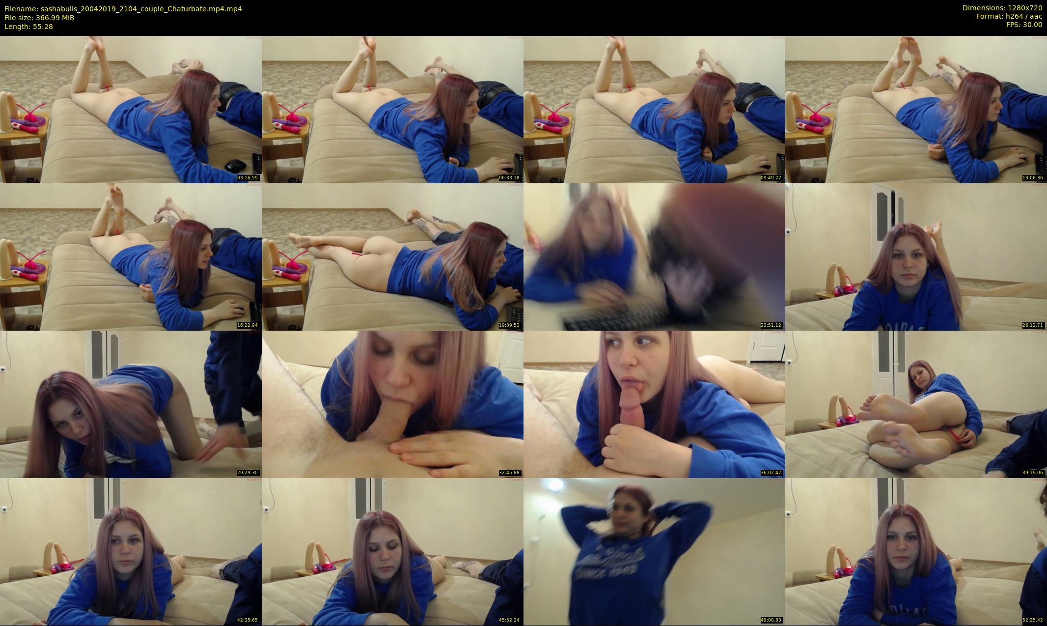 sashabulls — 56 minute Chaturbate couple cam show recording, 720p, Apr 20, 2019