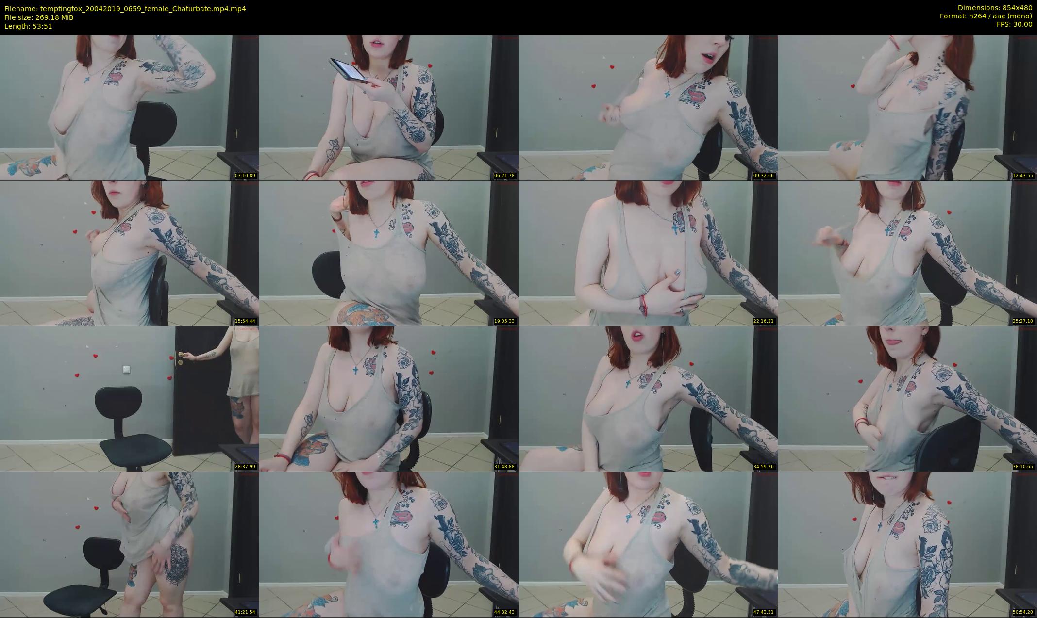 temptingfox — 54 minute Chaturbate female cam show recording, 480p, Apr 20, 2019