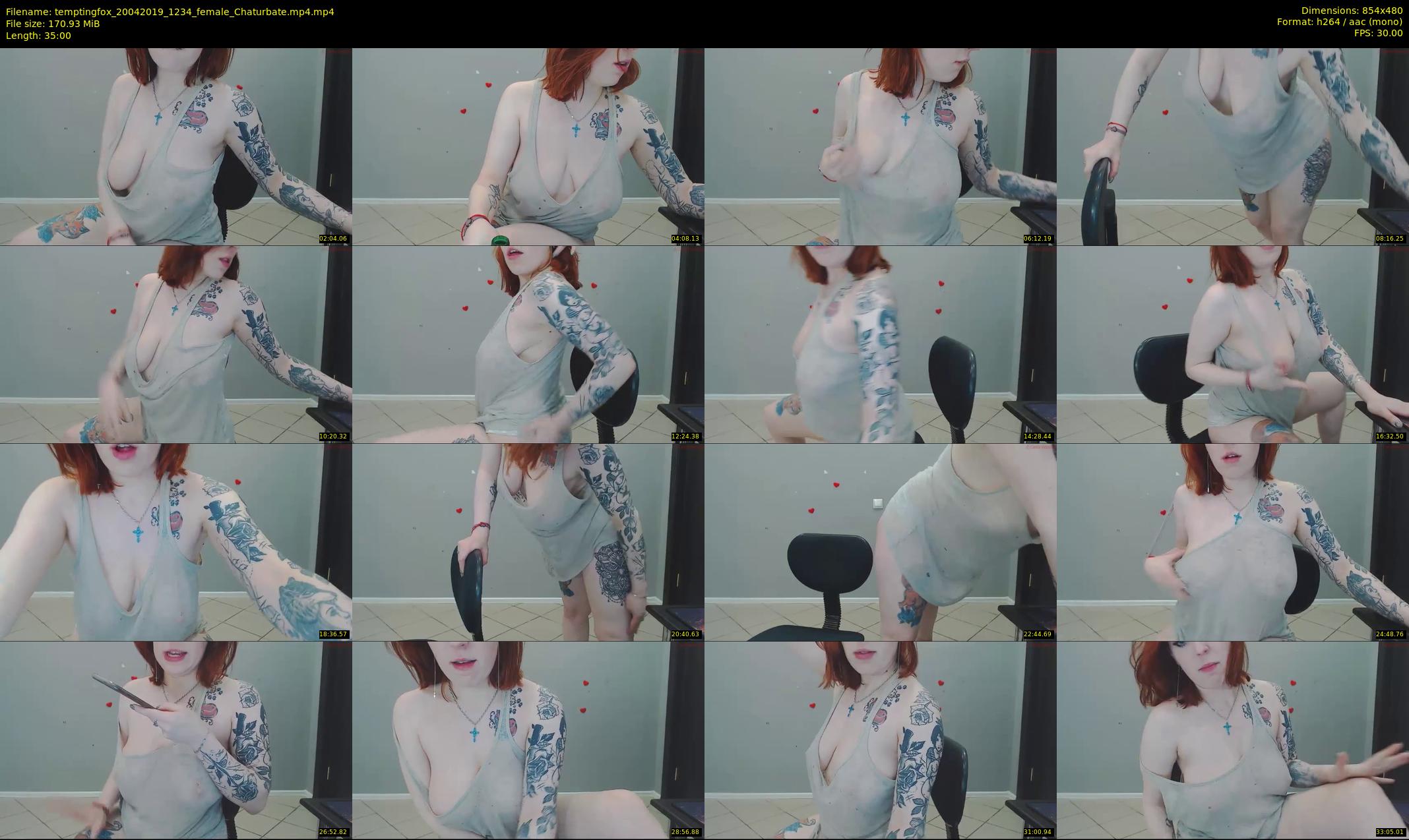 temptingfox — 35 minute Chaturbate female cam show recording, 480p, Apr 20, 2019