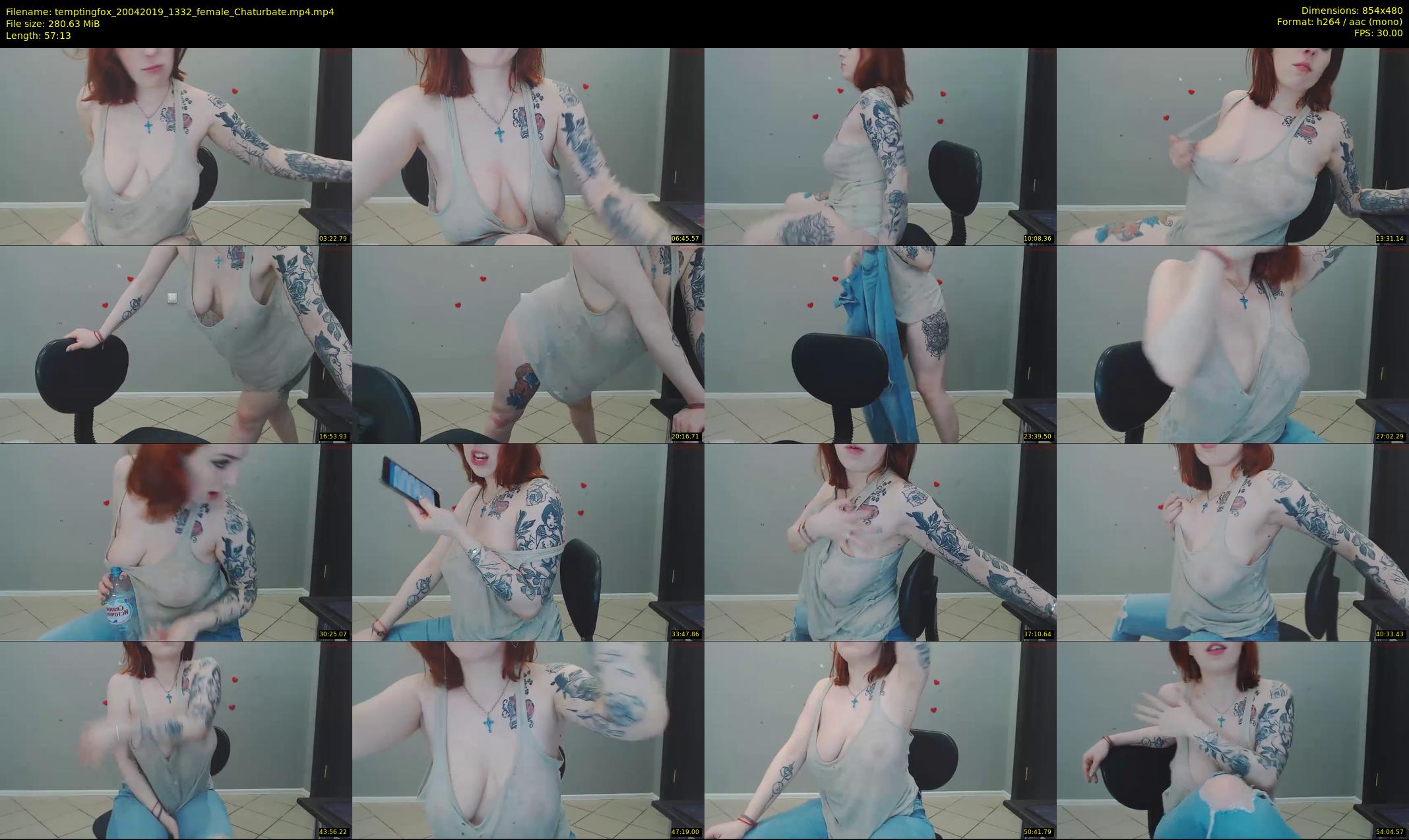 temptingfox — 58 minute Chaturbate female cam show recording, 480p, Apr 20, 2019