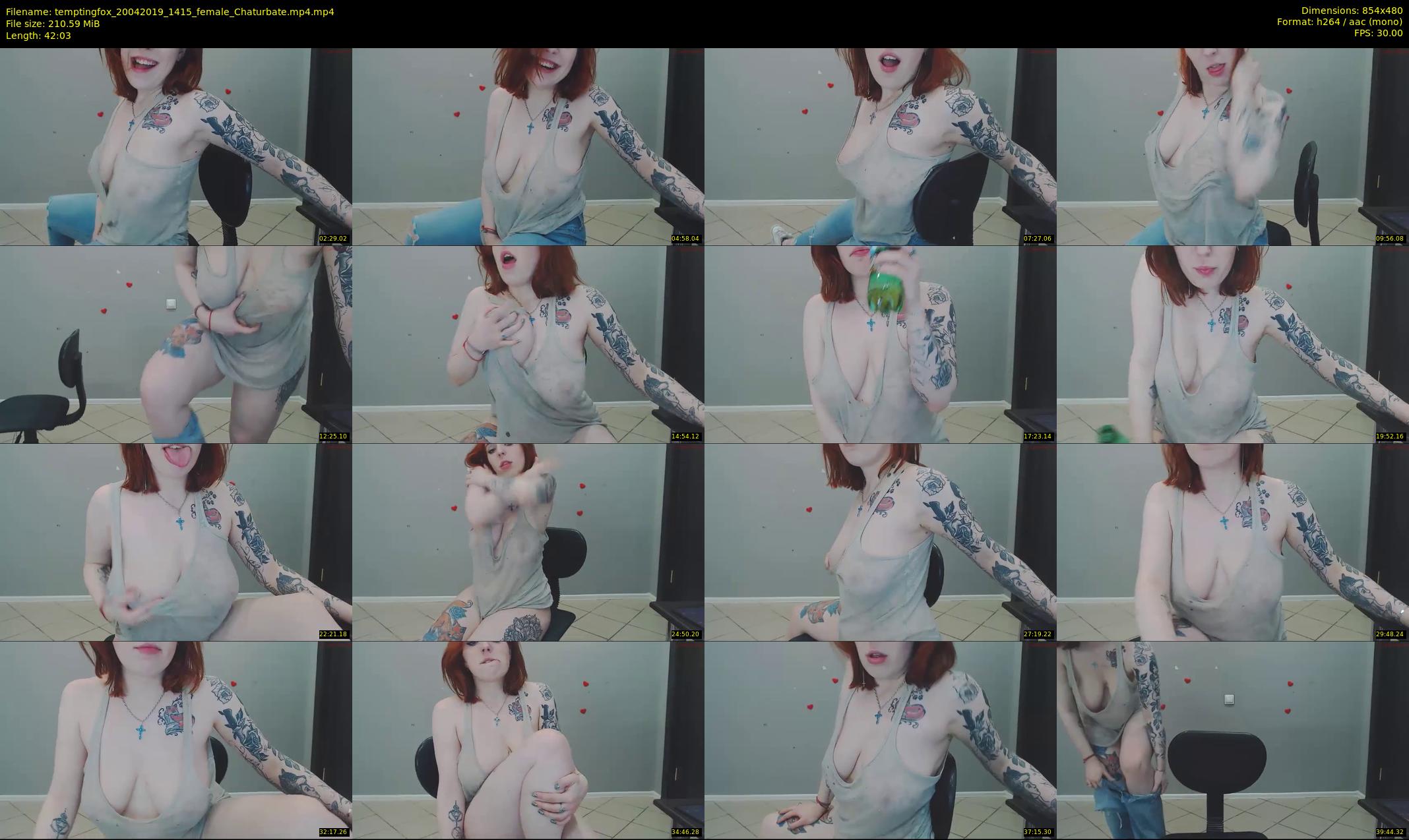 temptingfox — 43 minute Chaturbate female cam show recording, 480p, Apr 20, 2019