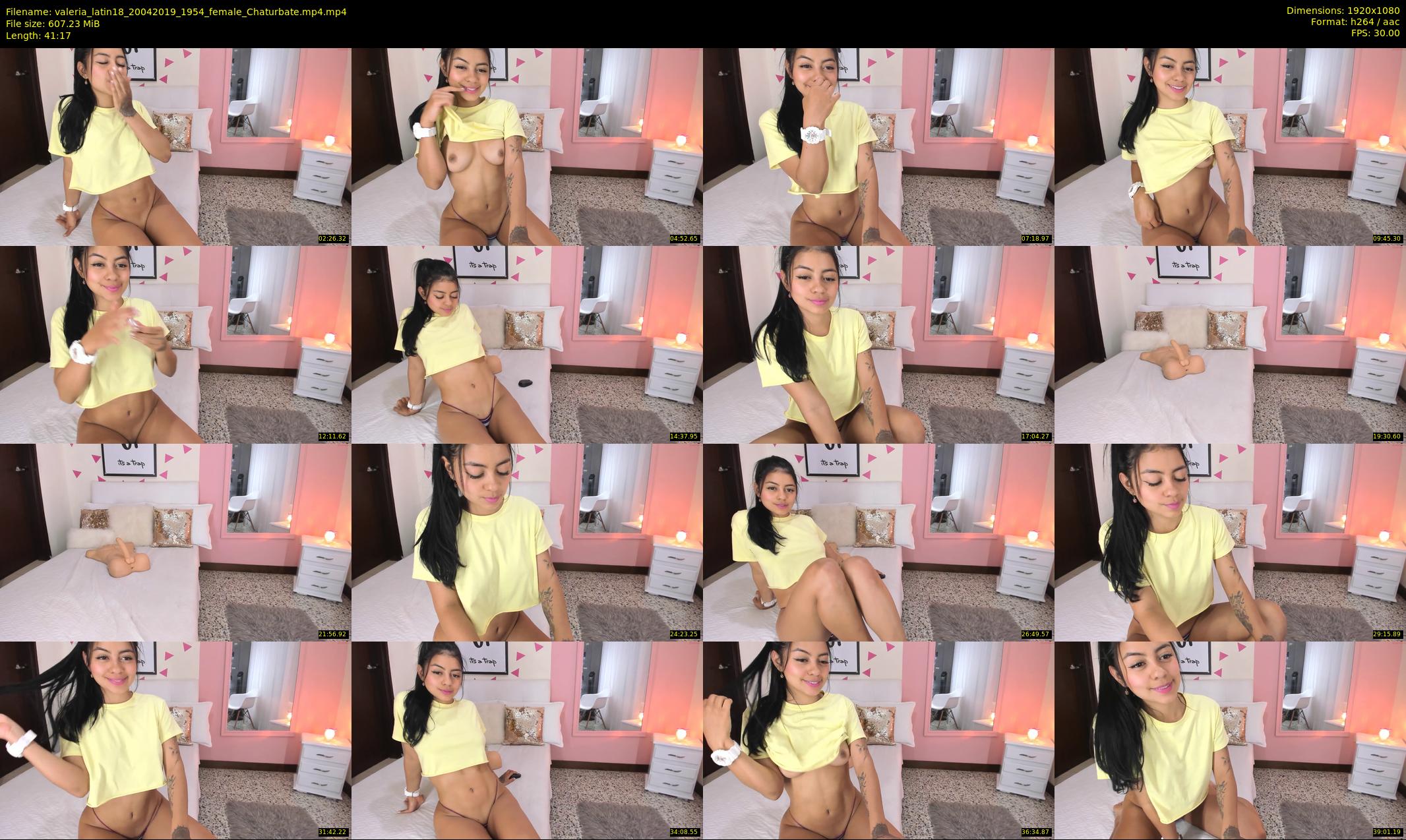valeria_latin18 — 42 minute Chaturbate female cam show recording, 1080p, Apr 20, 2019
