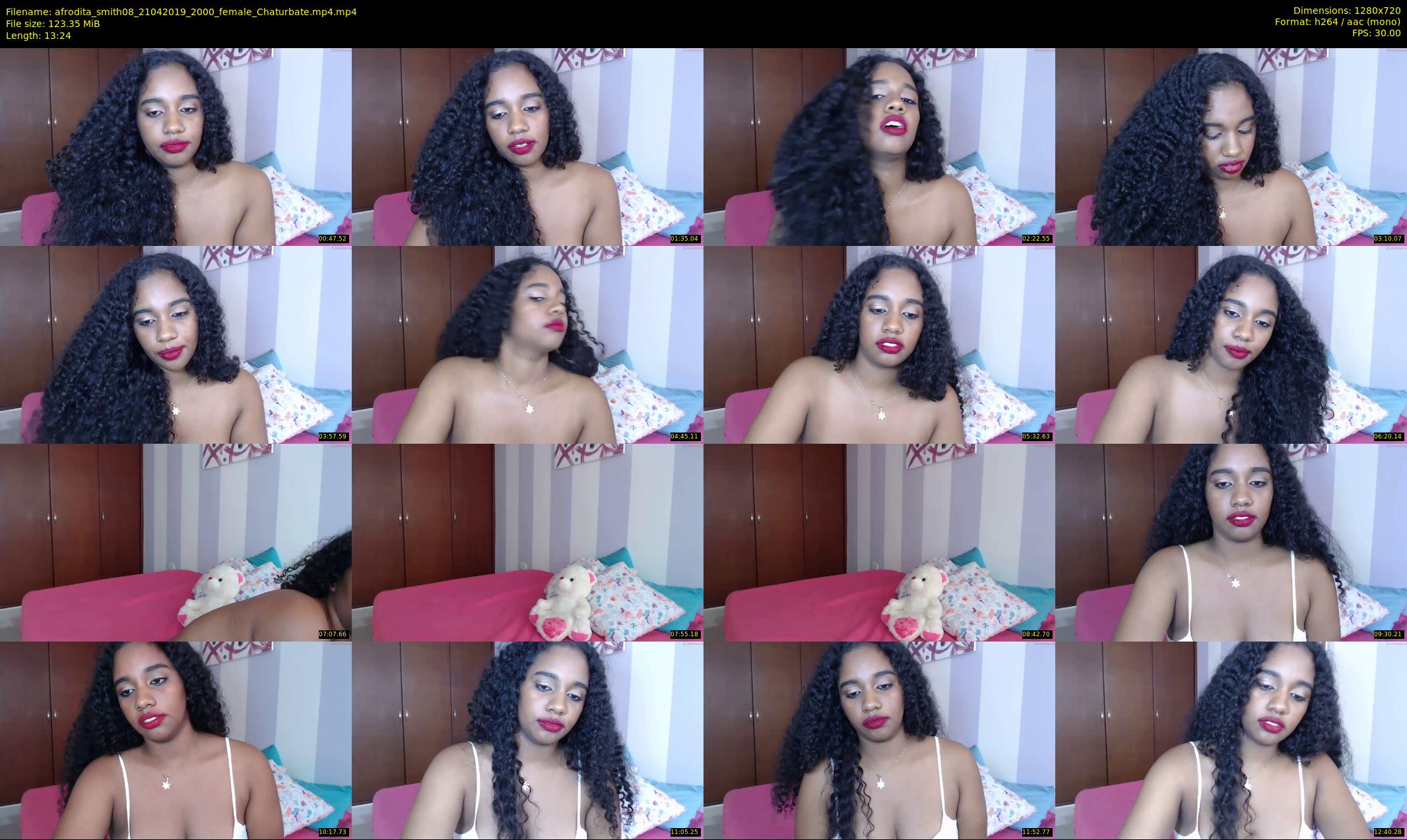afrodita_smith08 — 14 minute Chaturbate female cam show recording, 720p, Apr 21, 2019