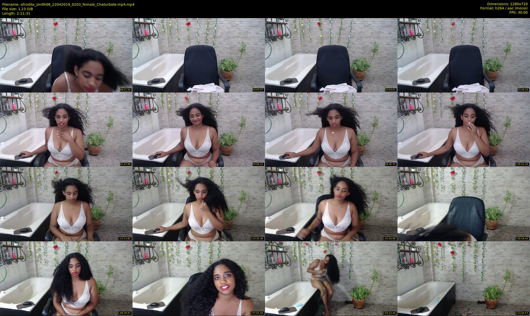 afrodita_smith08 — 142 minute Chaturbate female cam show recording, 720p, Apr 22, 2019