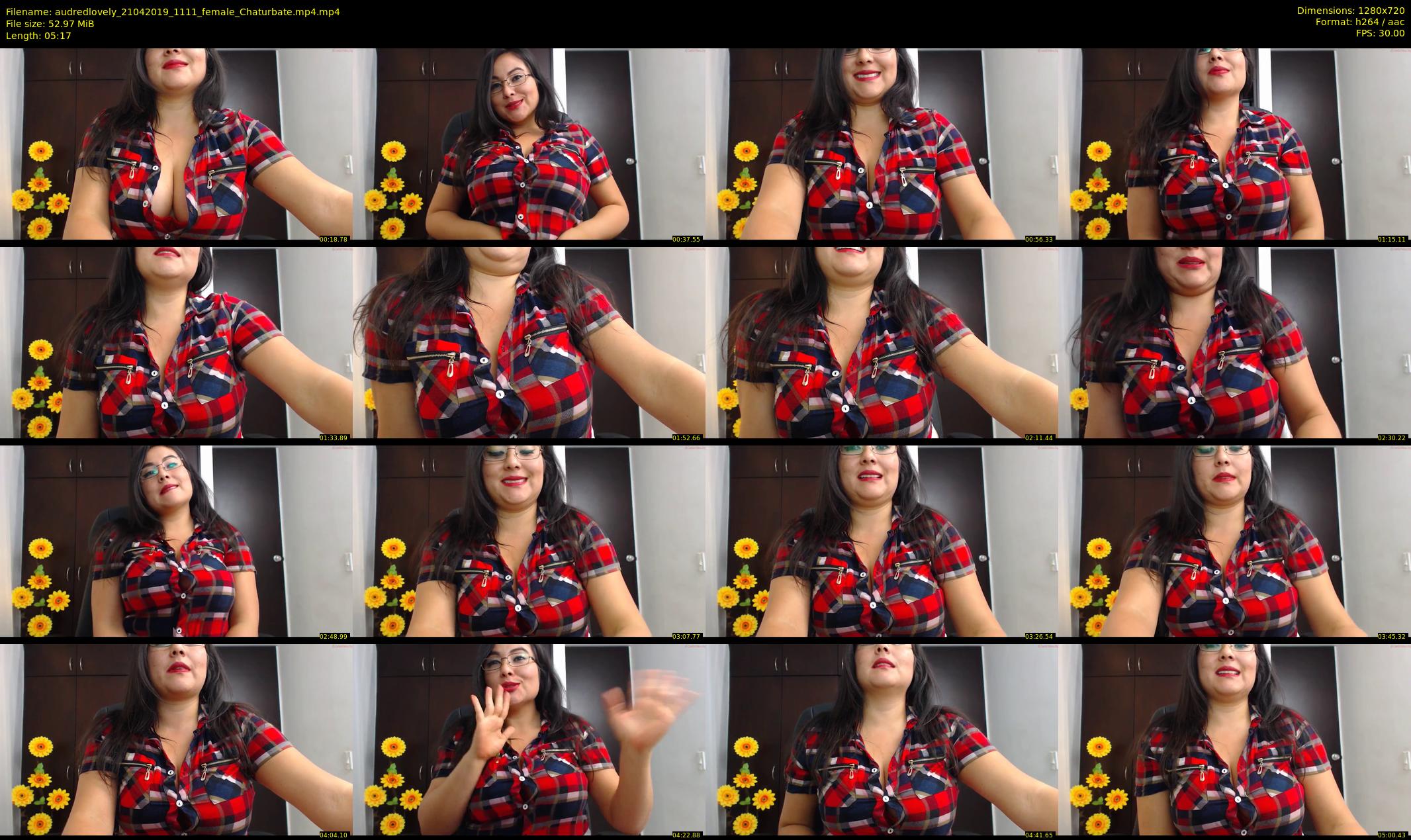 audredlovely — 6 minute Chaturbate female cam show recording, 720p, Apr 21, 2019