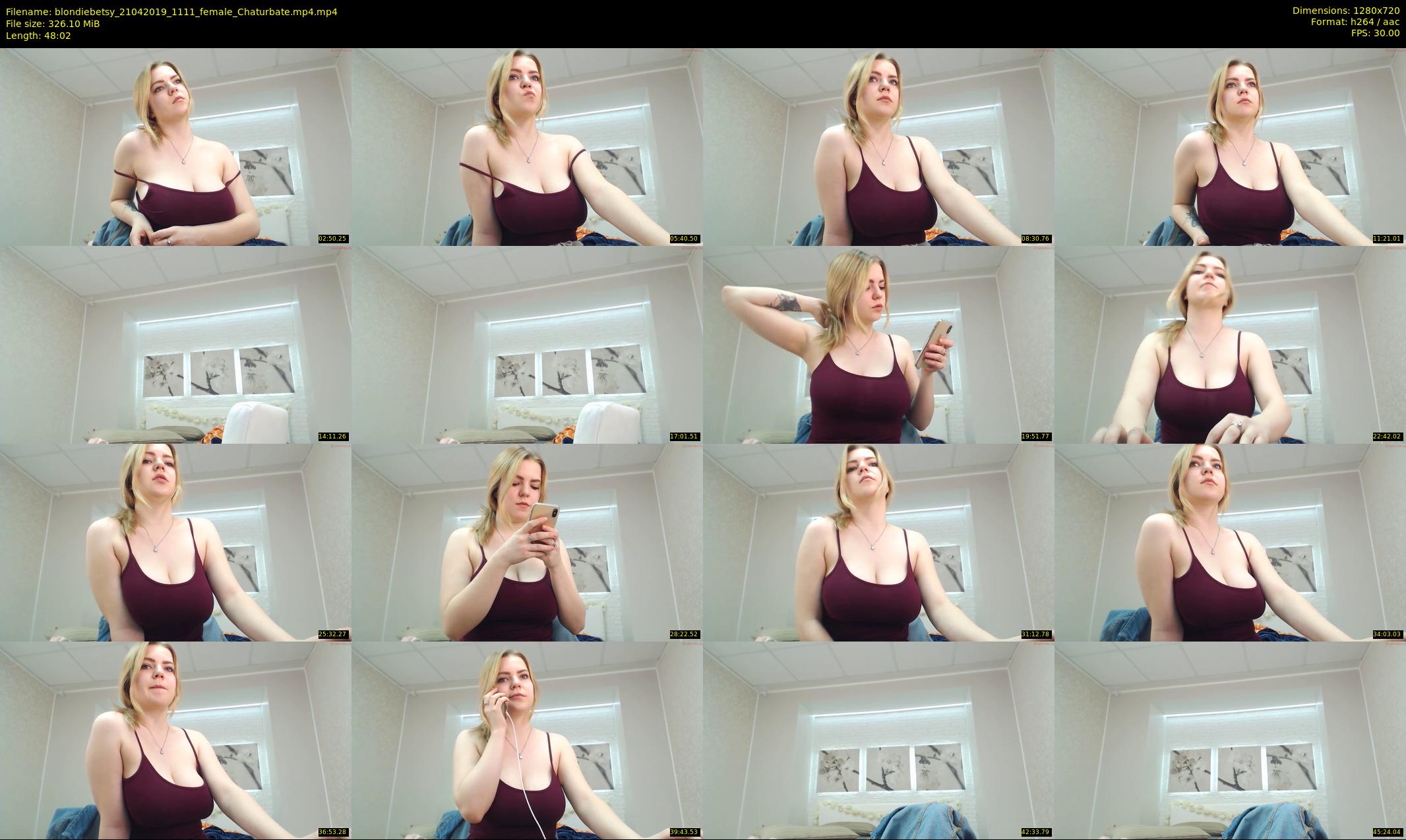 blondiebetsy — 49 minute Chaturbate female cam show recording, 720p, Apr 21, 2019