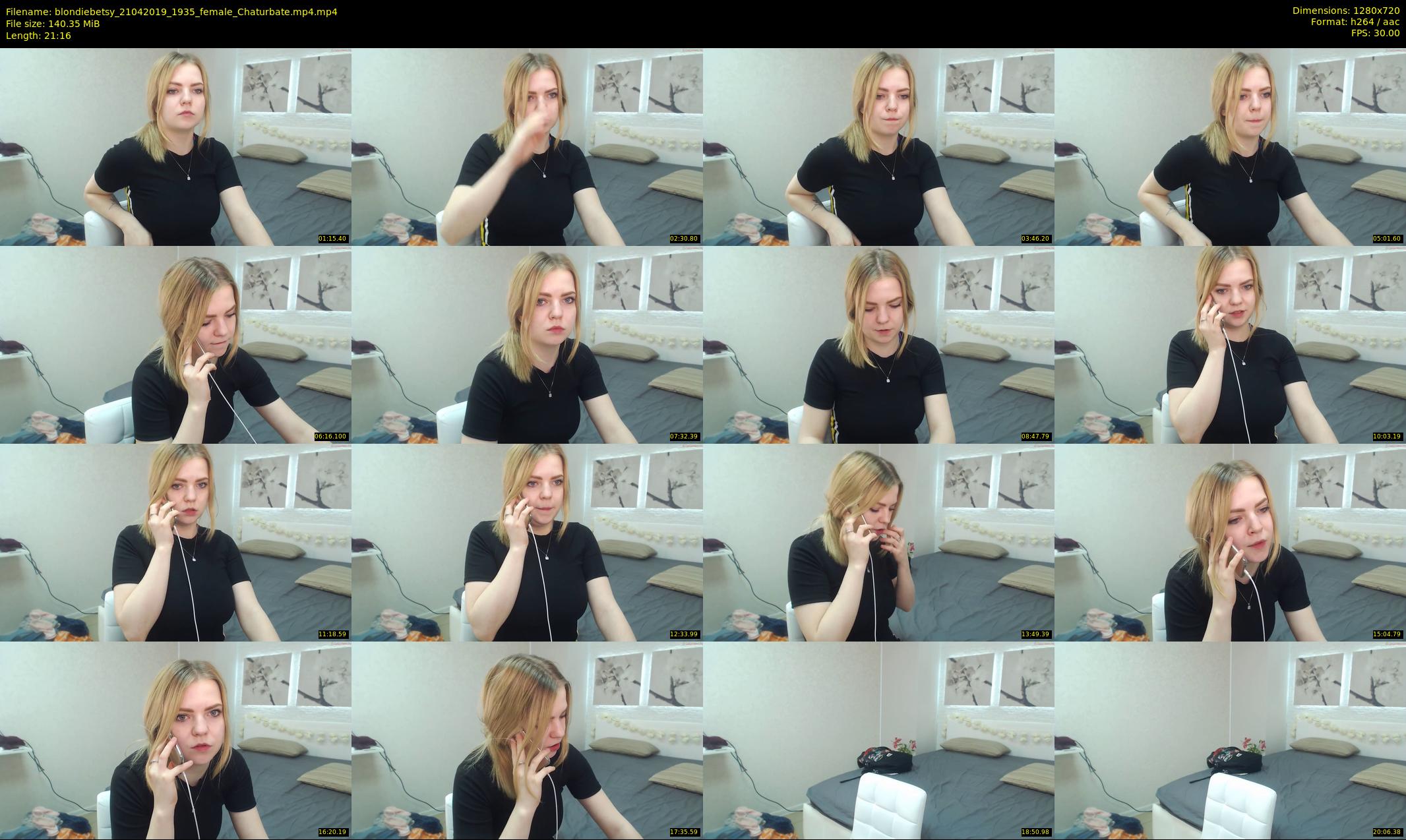 blondiebetsy — 22 minute Chaturbate female cam show recording, 720p, Apr 21, 2019