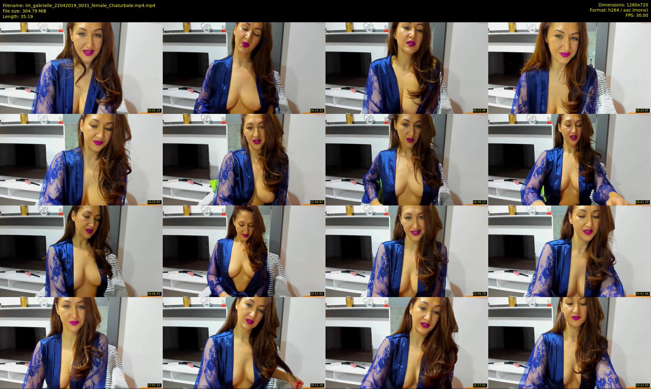 im_gabrielle — 36 minute Chaturbate female cam show recording, 720p, Apr 22, 2019