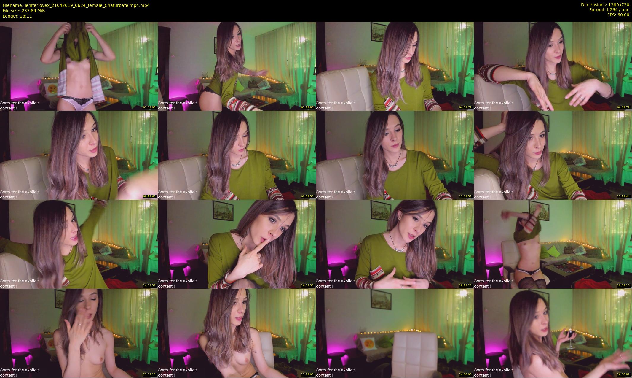 jeniferlovex — 29 minute Chaturbate female cam show recording, 720p, Apr 21, 2019