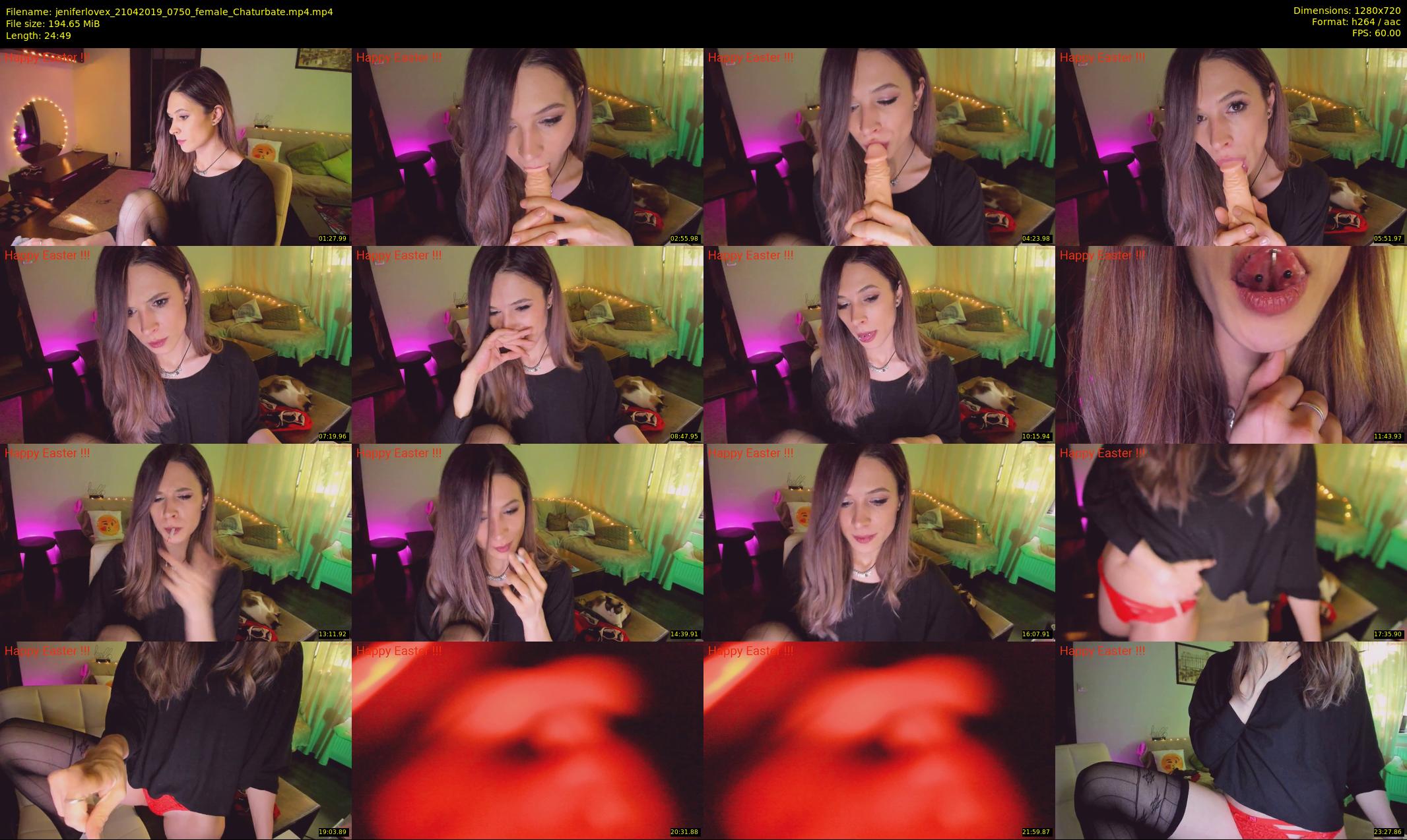 jeniferlovex — 25 minute Chaturbate female cam show recording, 720p, Apr 21, 2019
