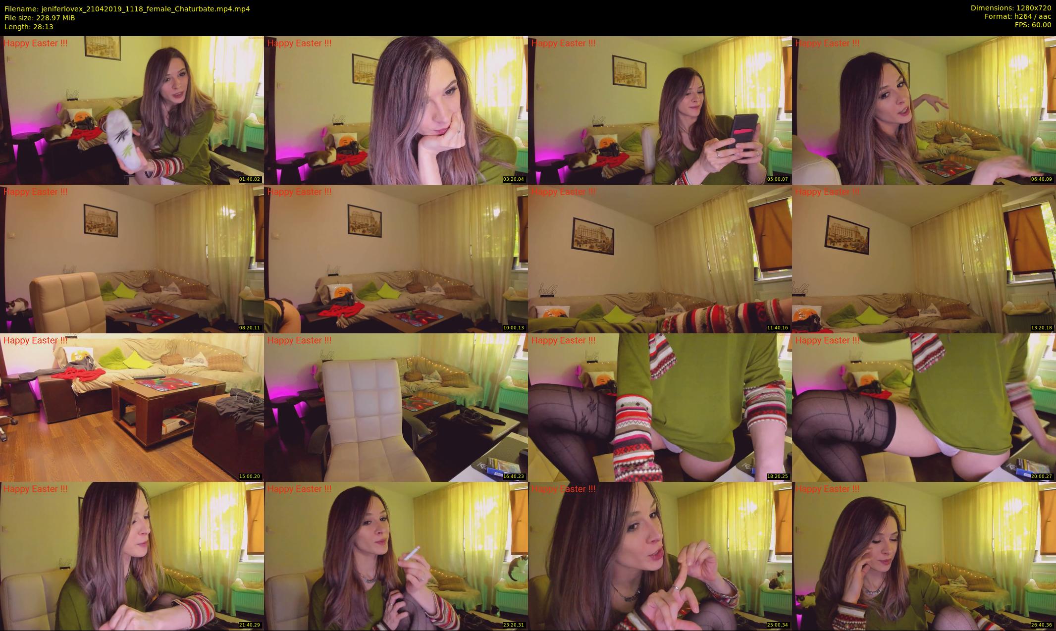 jeniferlovex — 29 minute Chaturbate female cam show recording, 720p, Apr 21, 2019