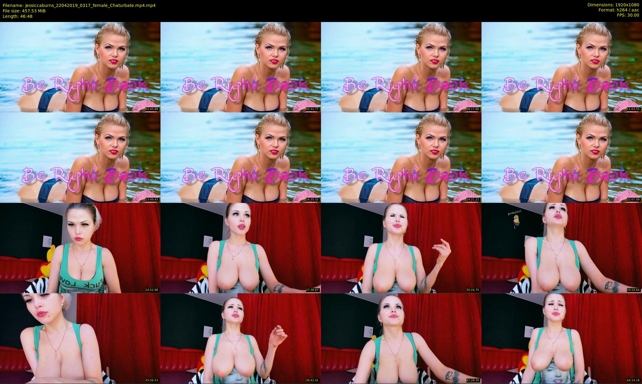 jessiccaburns — 47 minute Chaturbate female cam show recording, 1080p, Apr 22, 2019