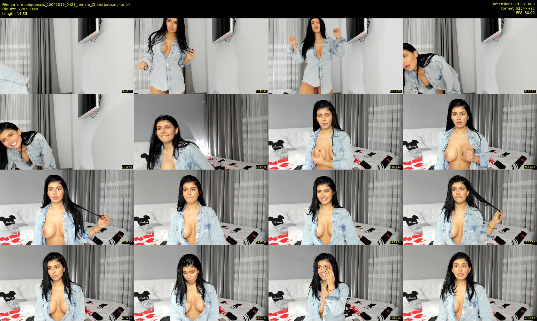 moniqueeass — 15 minute Chaturbate female cam show recording, 1080p, Apr 22, 2019