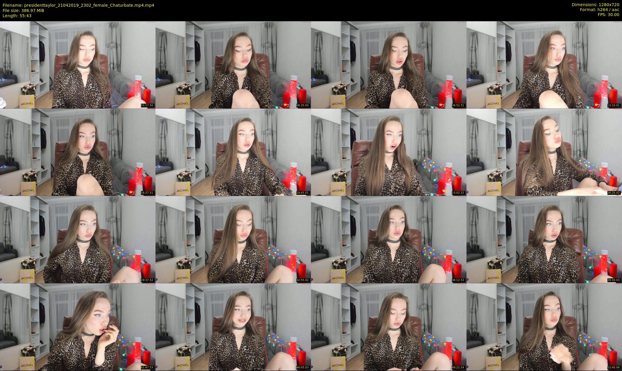 presidenttaylor — 56 minute Chaturbate female cam show recording, 720p, Apr 21, 2019
