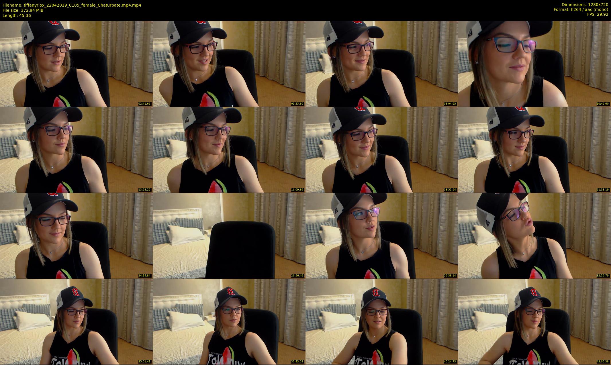 tiffanyriox — 46 minute Chaturbate female cam show recording, 720p, Apr 22, 2019