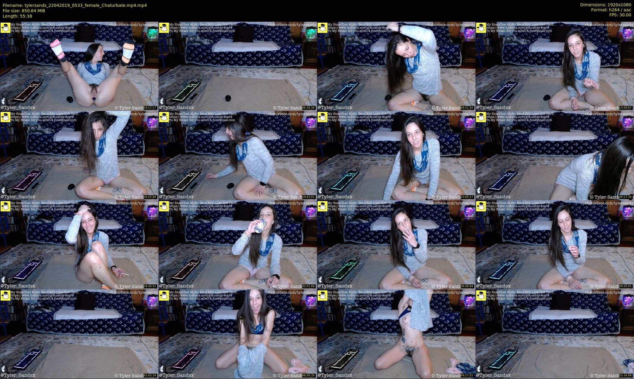 tylersands — 56 minute Chaturbate female cam show recording, 1080p, Apr 22, 2019