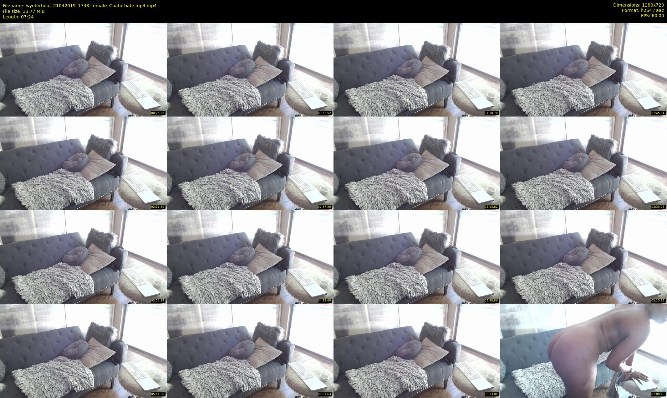 wynterheat — 8 minute Chaturbate female cam show recording, 720p, Apr 21, 2019