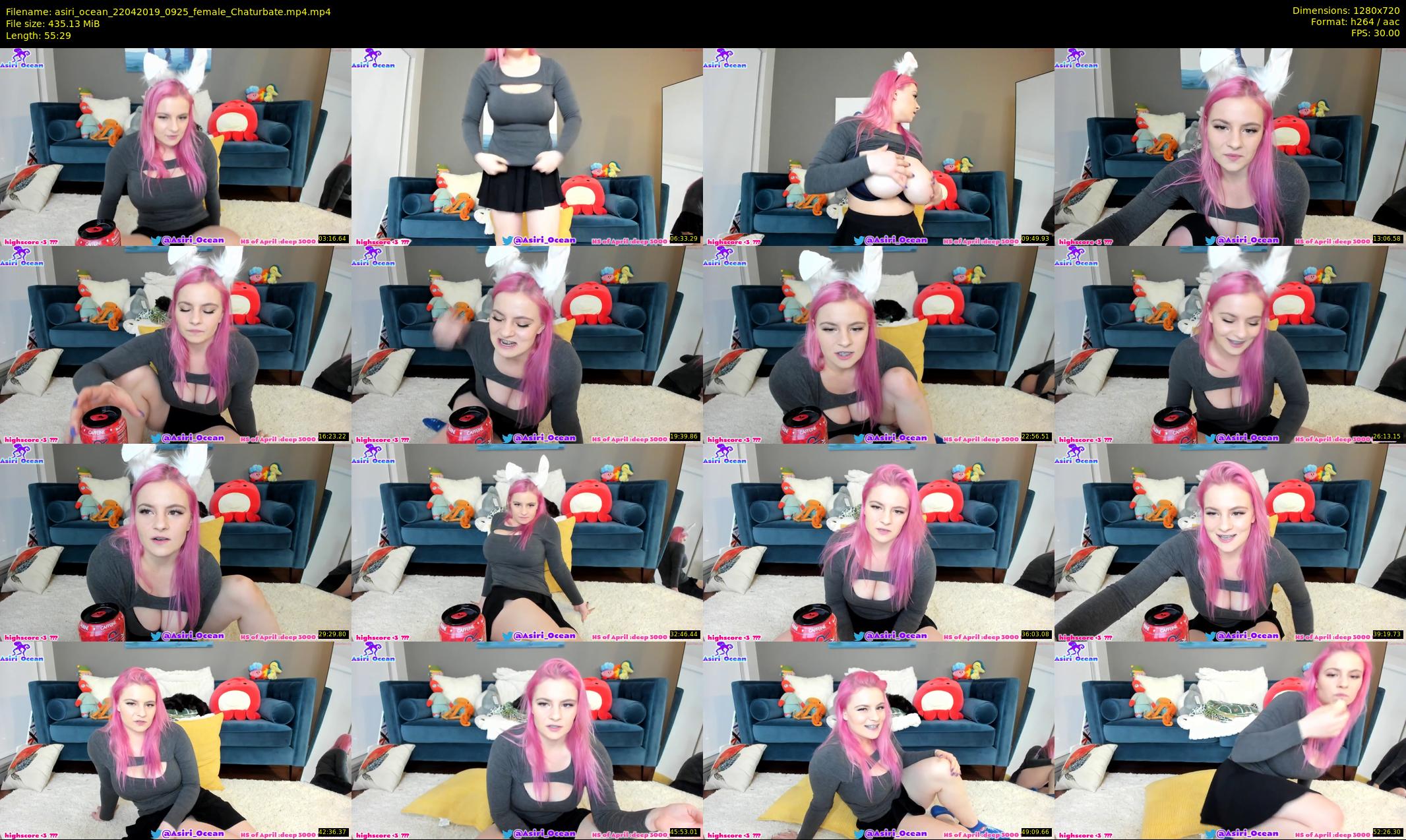 asiri_ocean — 56 minute Chaturbate female cam show recording, 720p, Apr 22, 2019