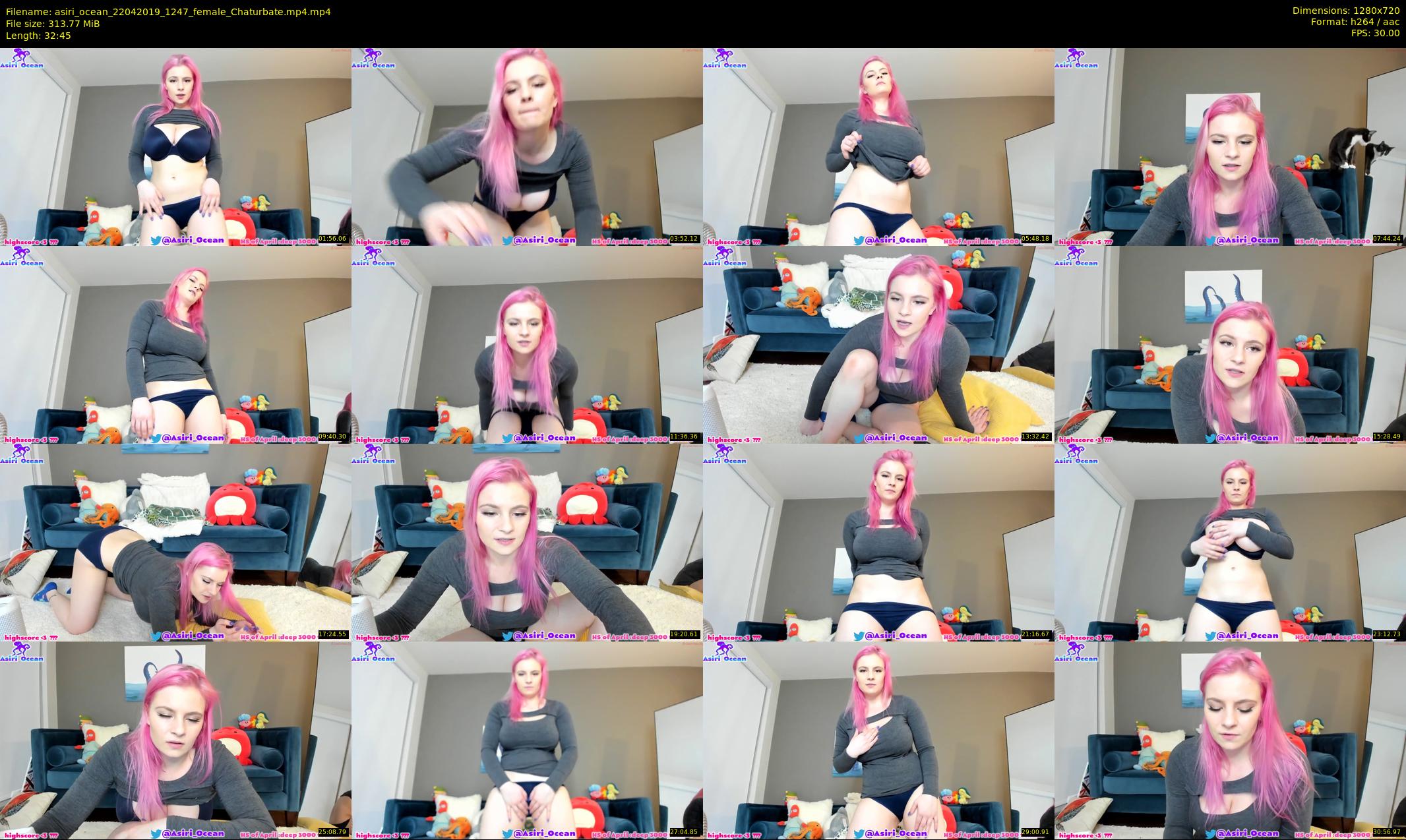 asiri_ocean — 33 minute Chaturbate female cam show recording, 720p, Apr 22, 2019