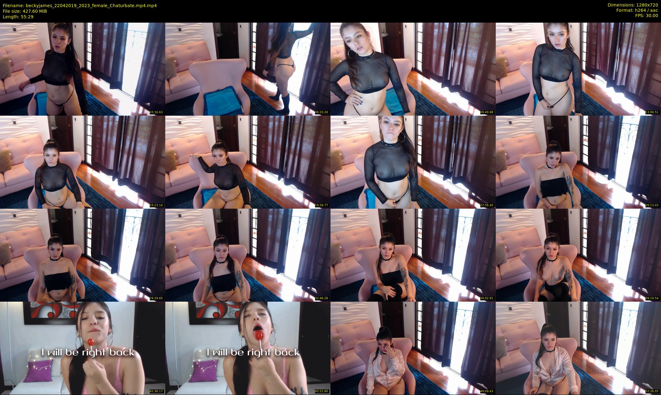 beckyjames — 56 minute Chaturbate female cam show recording, 720p, Apr 22, 2019