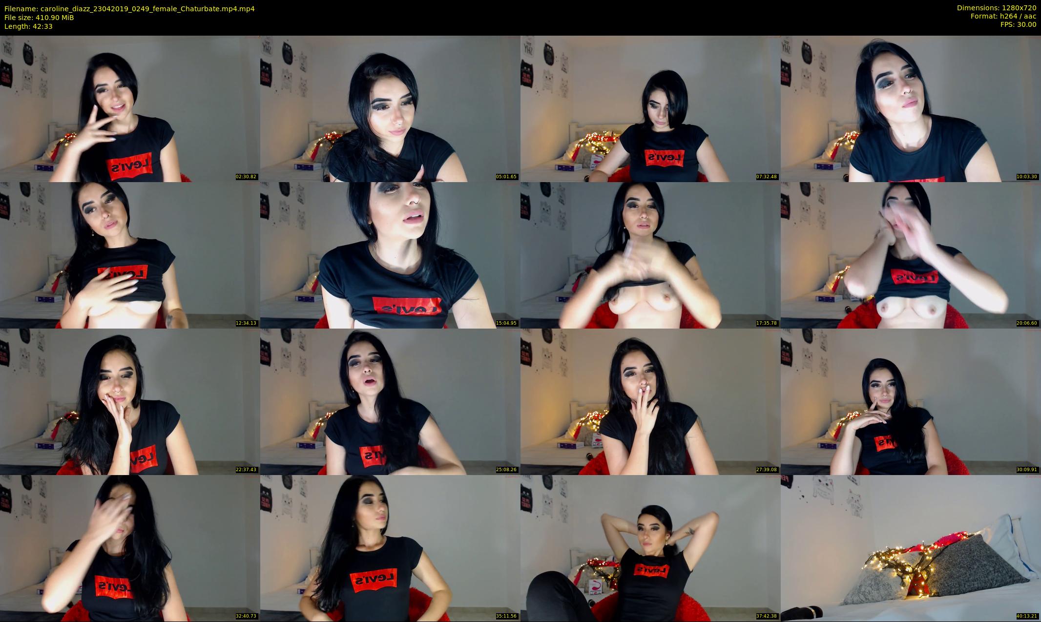 caroline_diazz — 43 minute Chaturbate female cam show recording, 720p, Apr 23, 2019