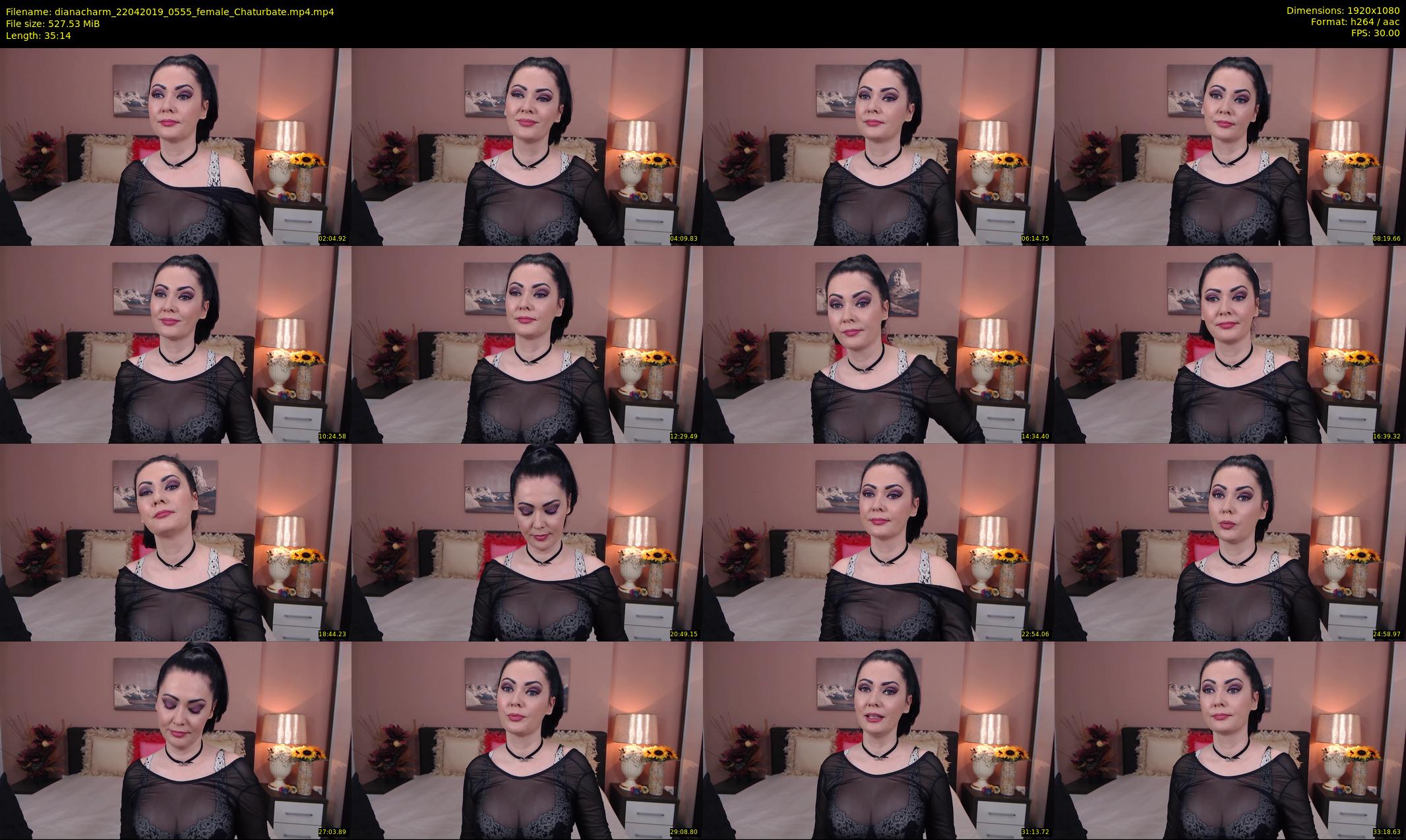 dianacharm — 36 minute Chaturbate female cam show recording, 1080p, Apr 22, 2019