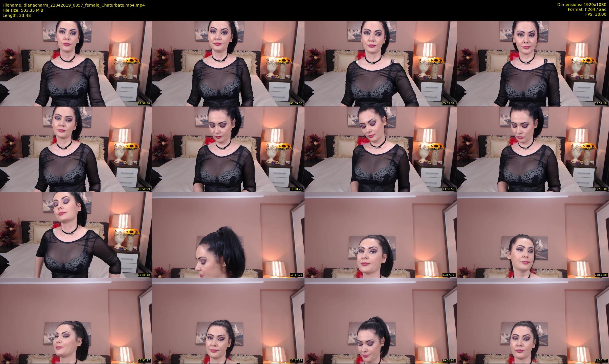 dianacharm — 34 minute Chaturbate female cam show recording, 1080p, Apr 22, 2019