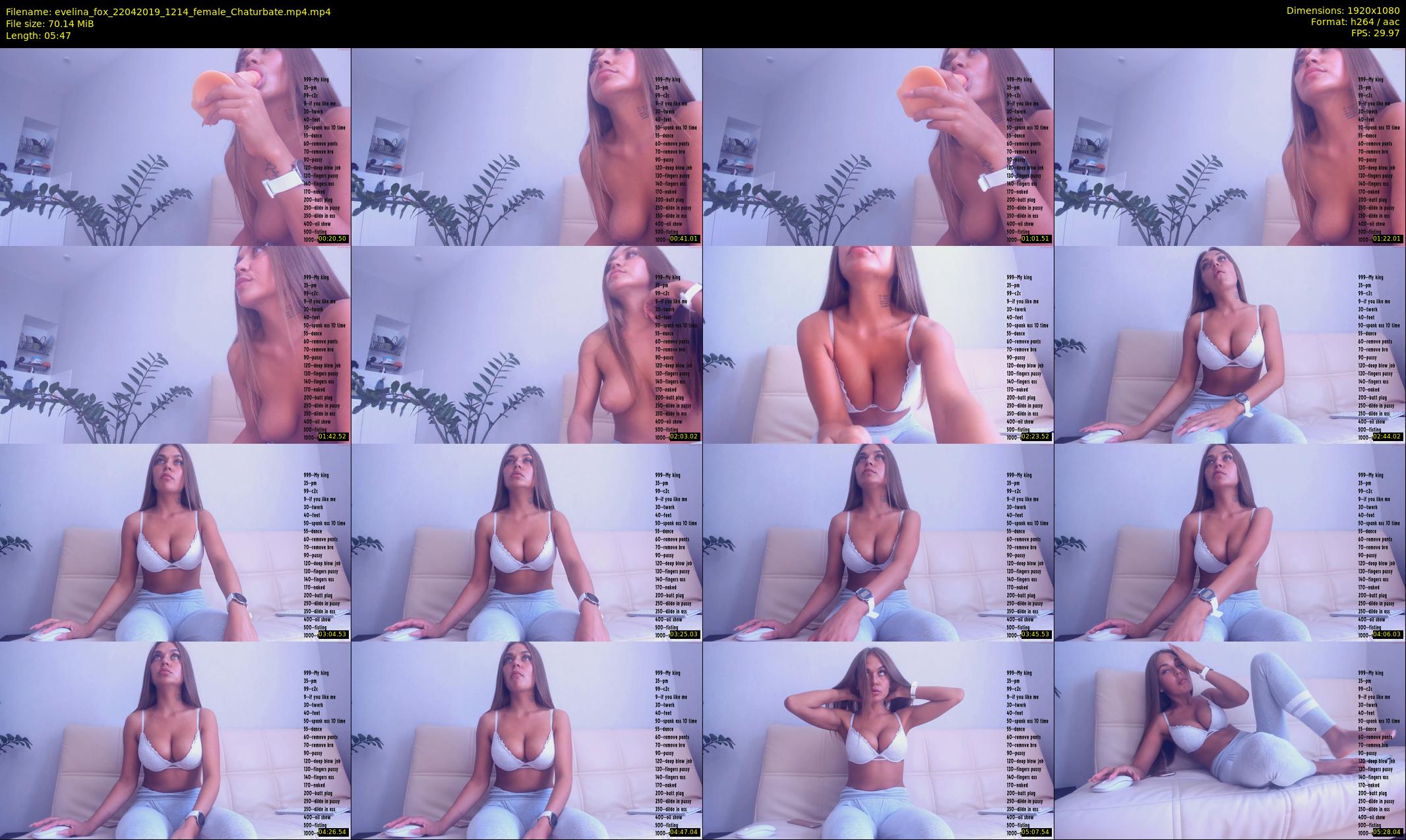evelina_fox — 6 minute Chaturbate female cam show recording, 1080p, Apr 22, 2019
