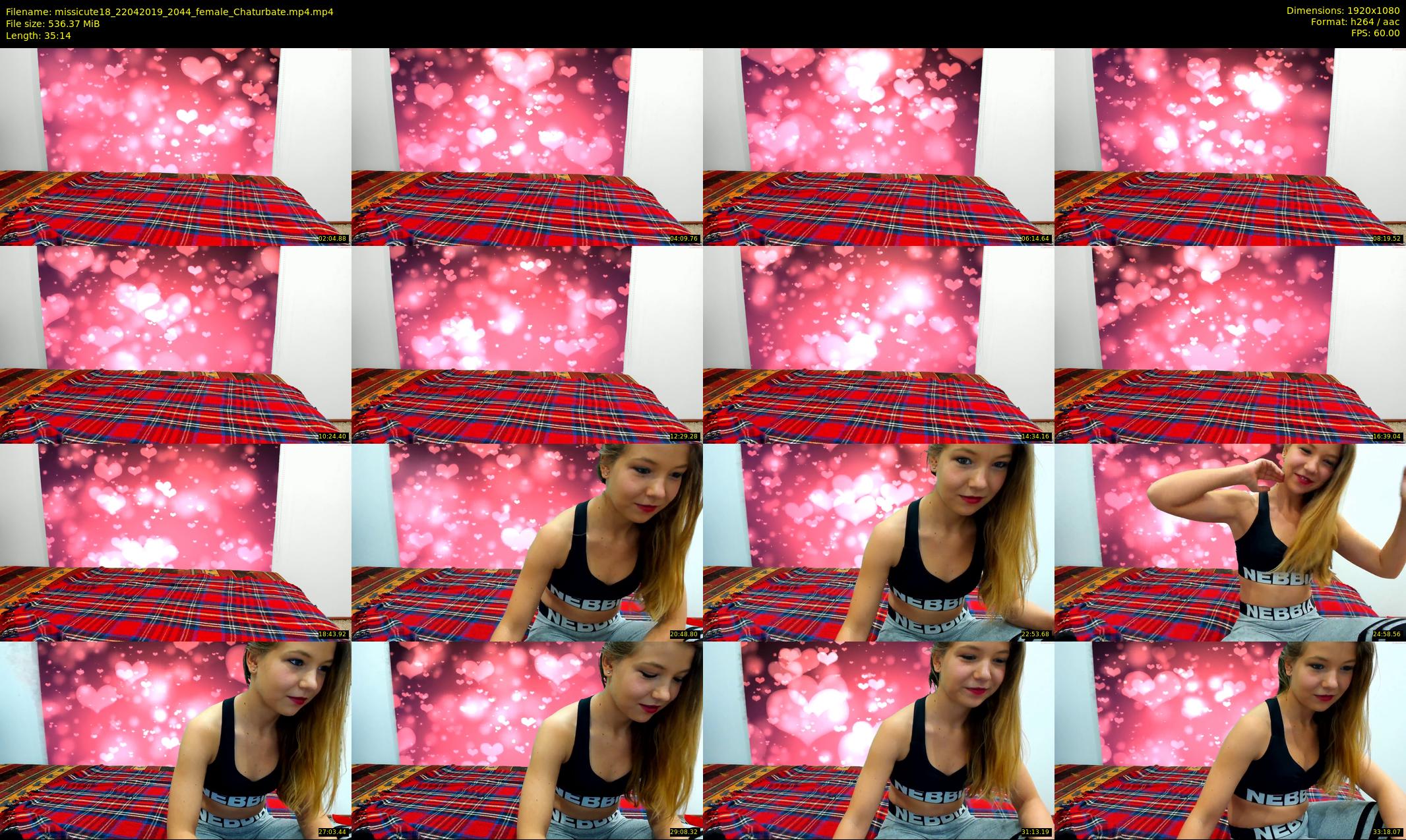 missicute18 — 36 minute Chaturbate female cam show recording, 1080p, Apr 22, 2019