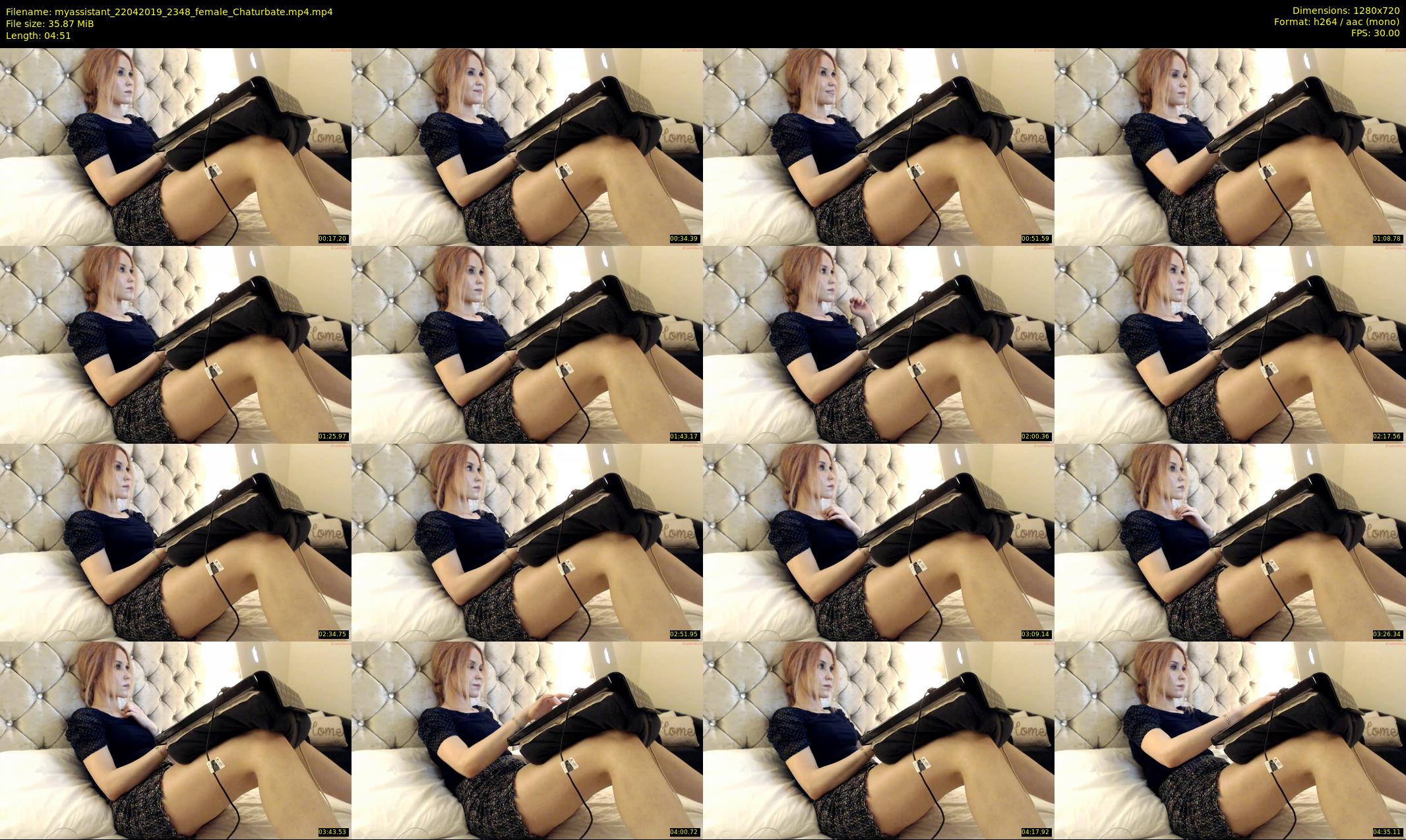 myassistant — 5 minute Chaturbate female cam show recording, 720p, Apr 22, 2019