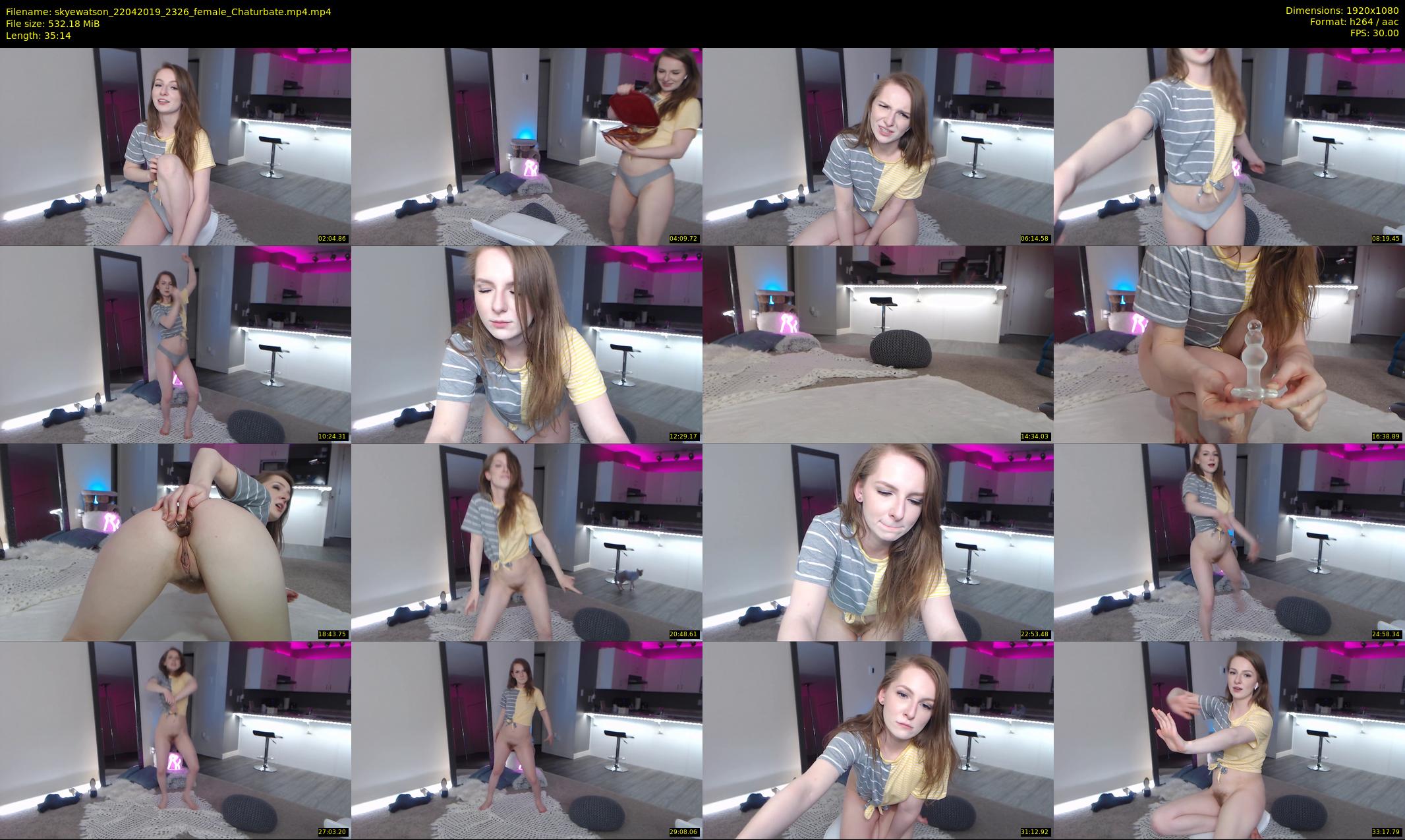 skyewatson — 36 minute Chaturbate female cam show recording, 1080p, Apr 22, 2019