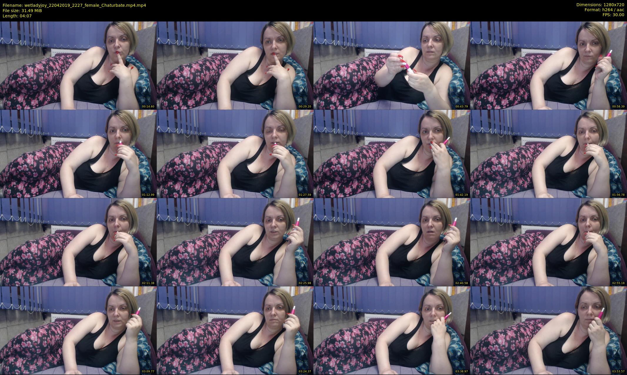 wetladyjoy — 5 minute Chaturbate female cam show recording, 720p, Apr 22, 2019