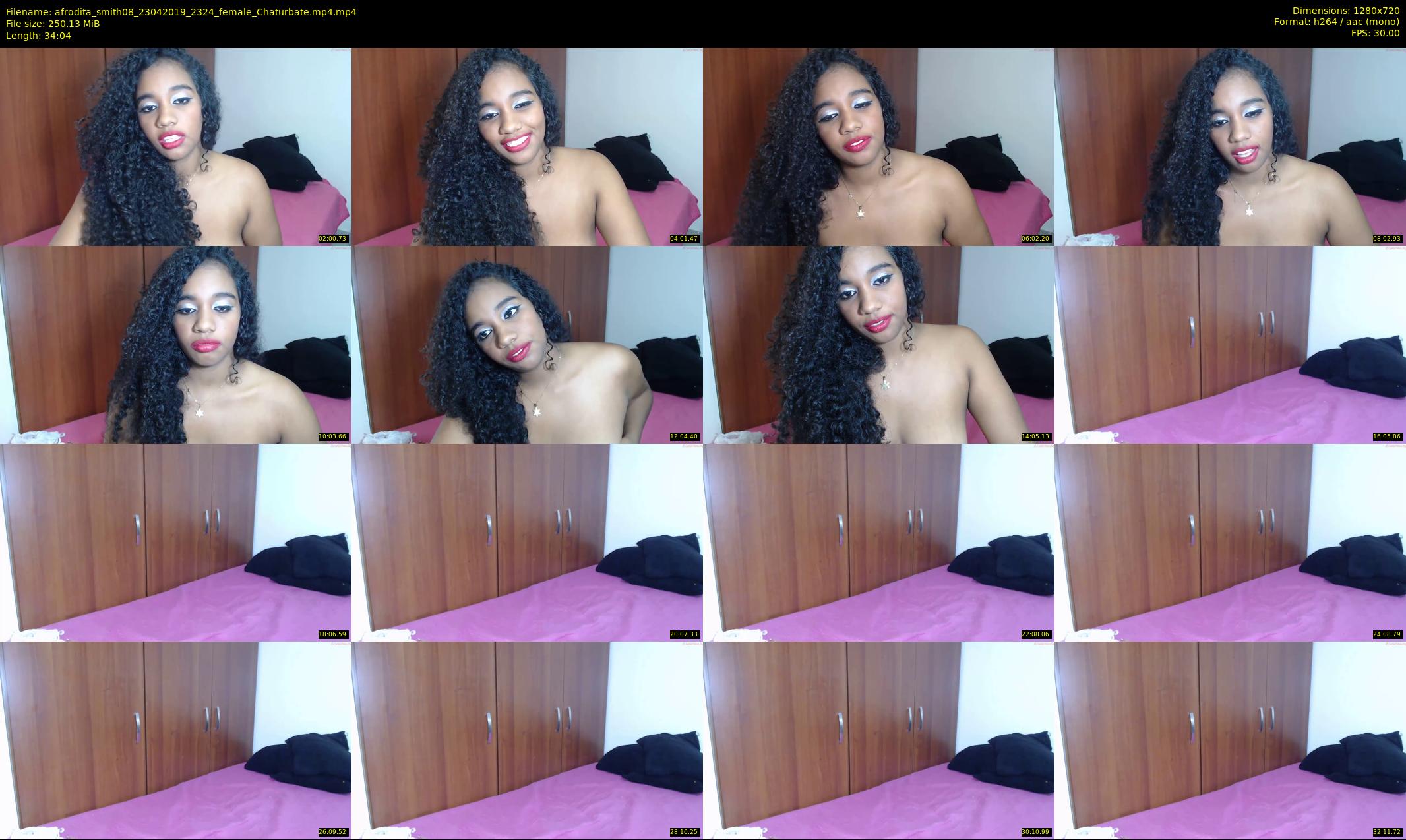 afrodita_smith08 — 35 minute Chaturbate female cam show recording, 720p, Apr 23, 2019