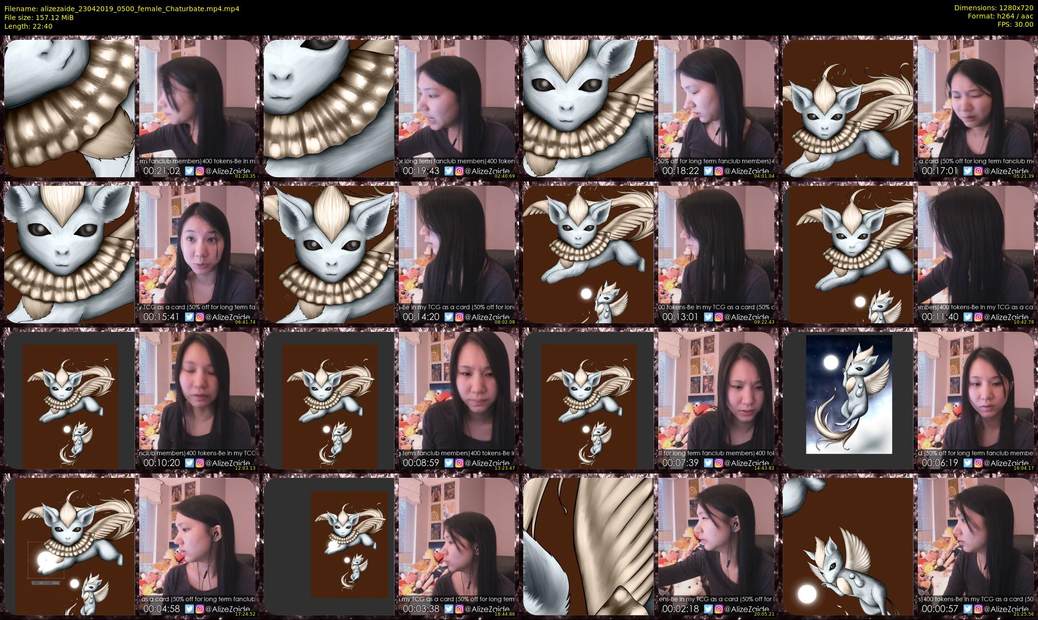 alizezaide — 23 minute Chaturbate female cam show recording, 720p, Apr 23, 2019