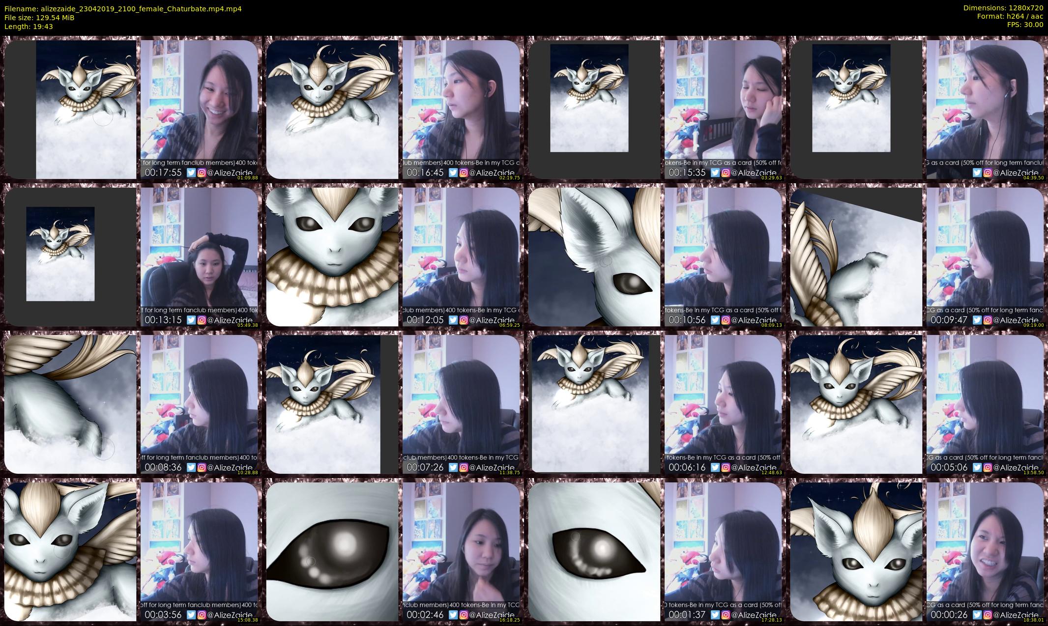 alizezaide — 20 minute Chaturbate female cam show recording, 720p, Apr 23, 2019