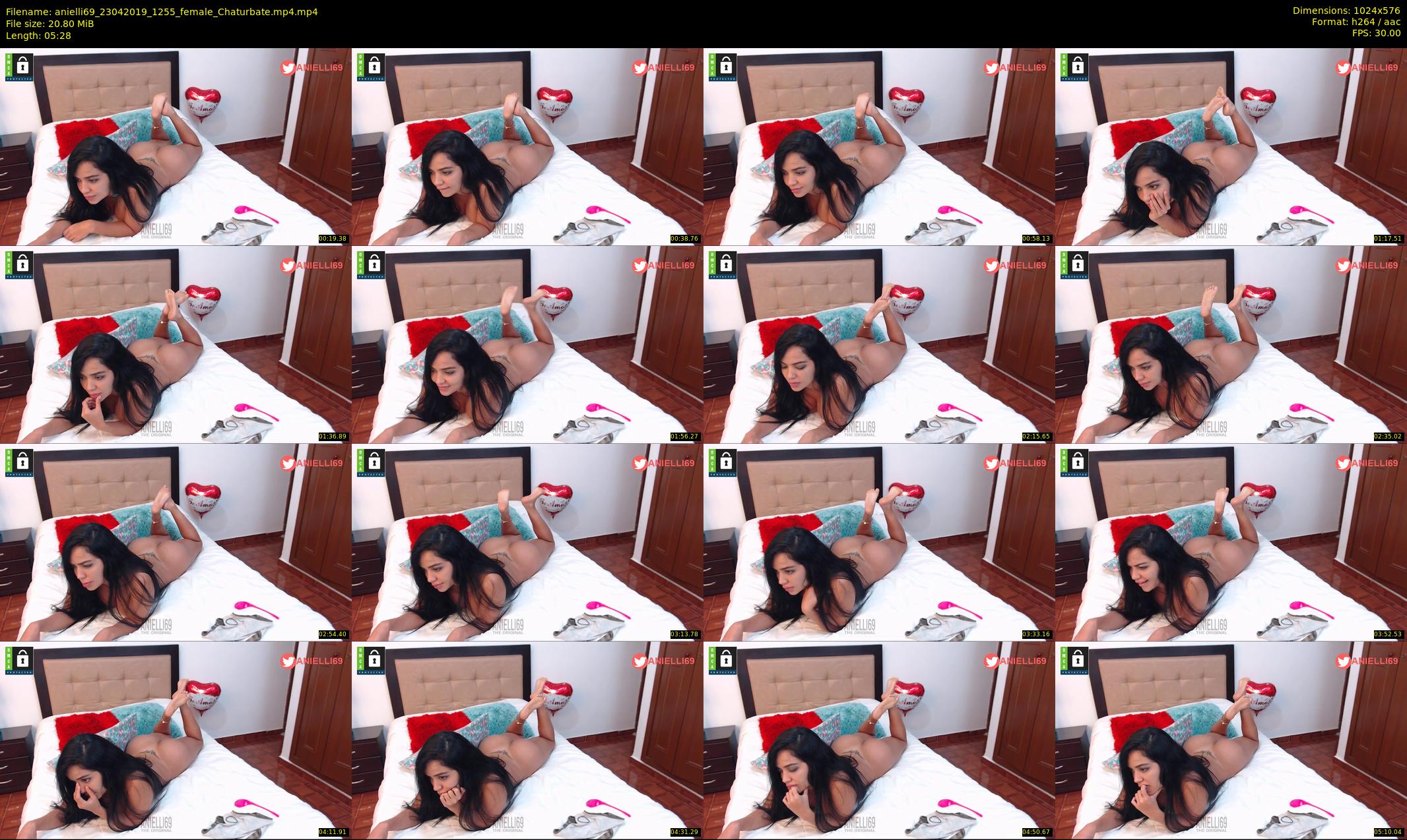 anielli69 — 6 minute Chaturbate female cam show recording, 480p, Apr 23, 2019