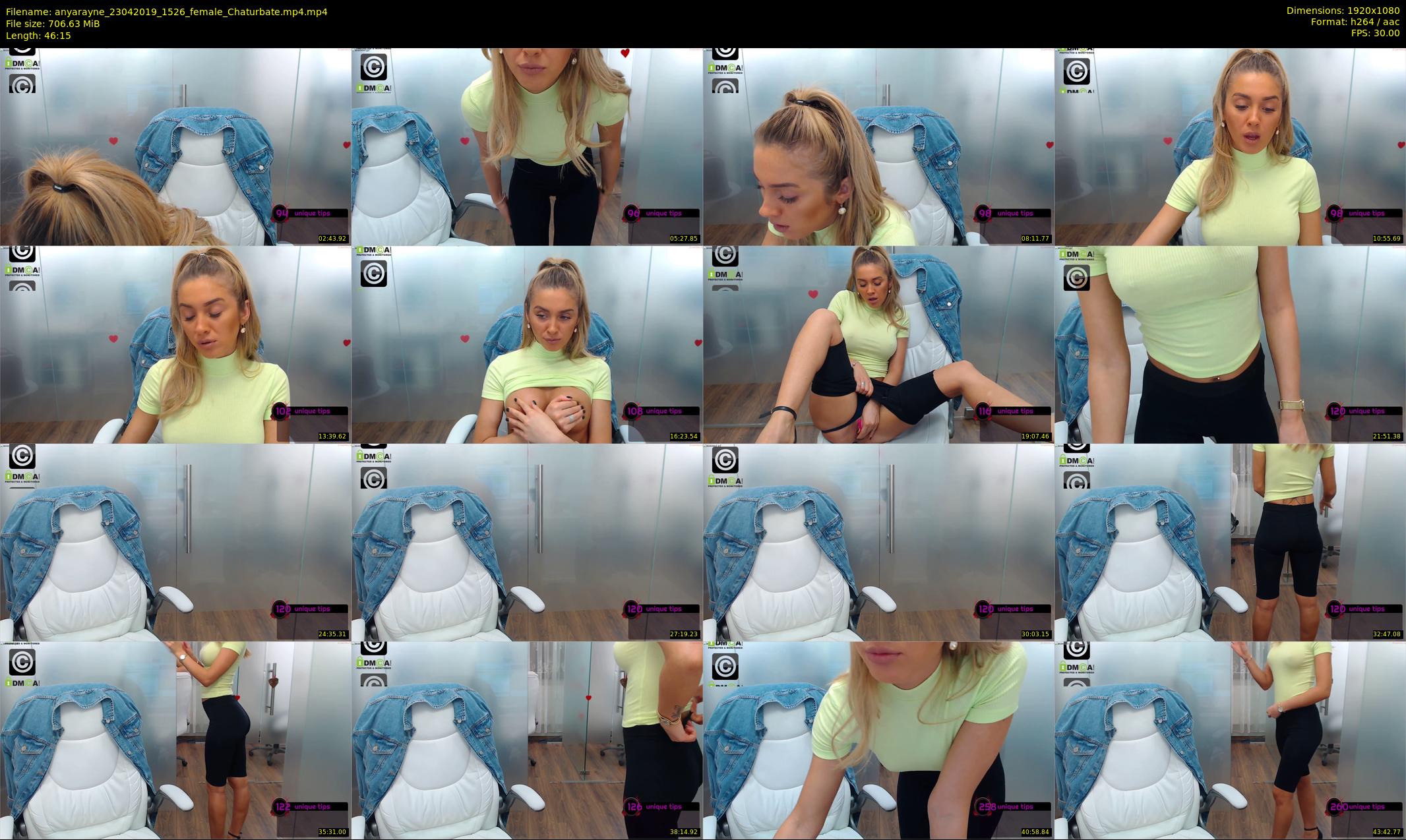 anyarayne — 47 minute Chaturbate female cam show recording, 1080p, Apr 23, 2019