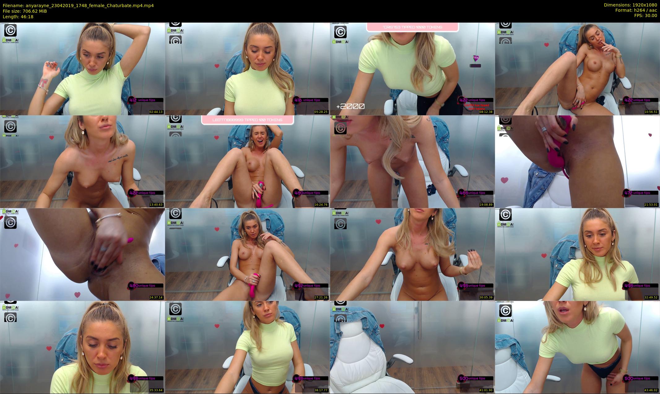 anyarayne — 47 minute Chaturbate female cam show recording, 1080p, Apr 23, 2019