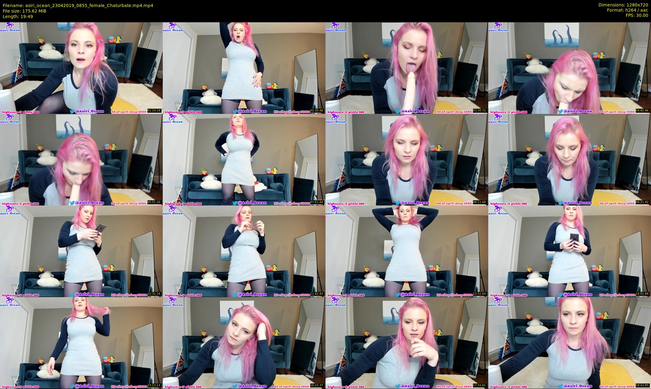 asiri_ocean — 20 minute Chaturbate female cam show recording, 720p, Apr 23, 2019