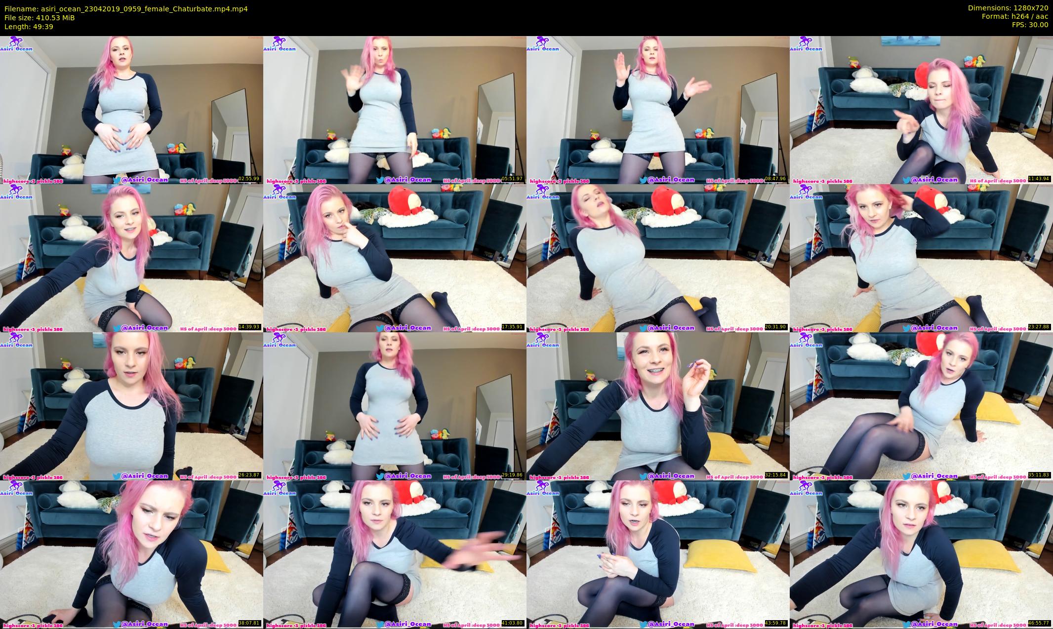 asiri_ocean — 50 minute Chaturbate female cam show recording, 720p, Apr 23, 2019