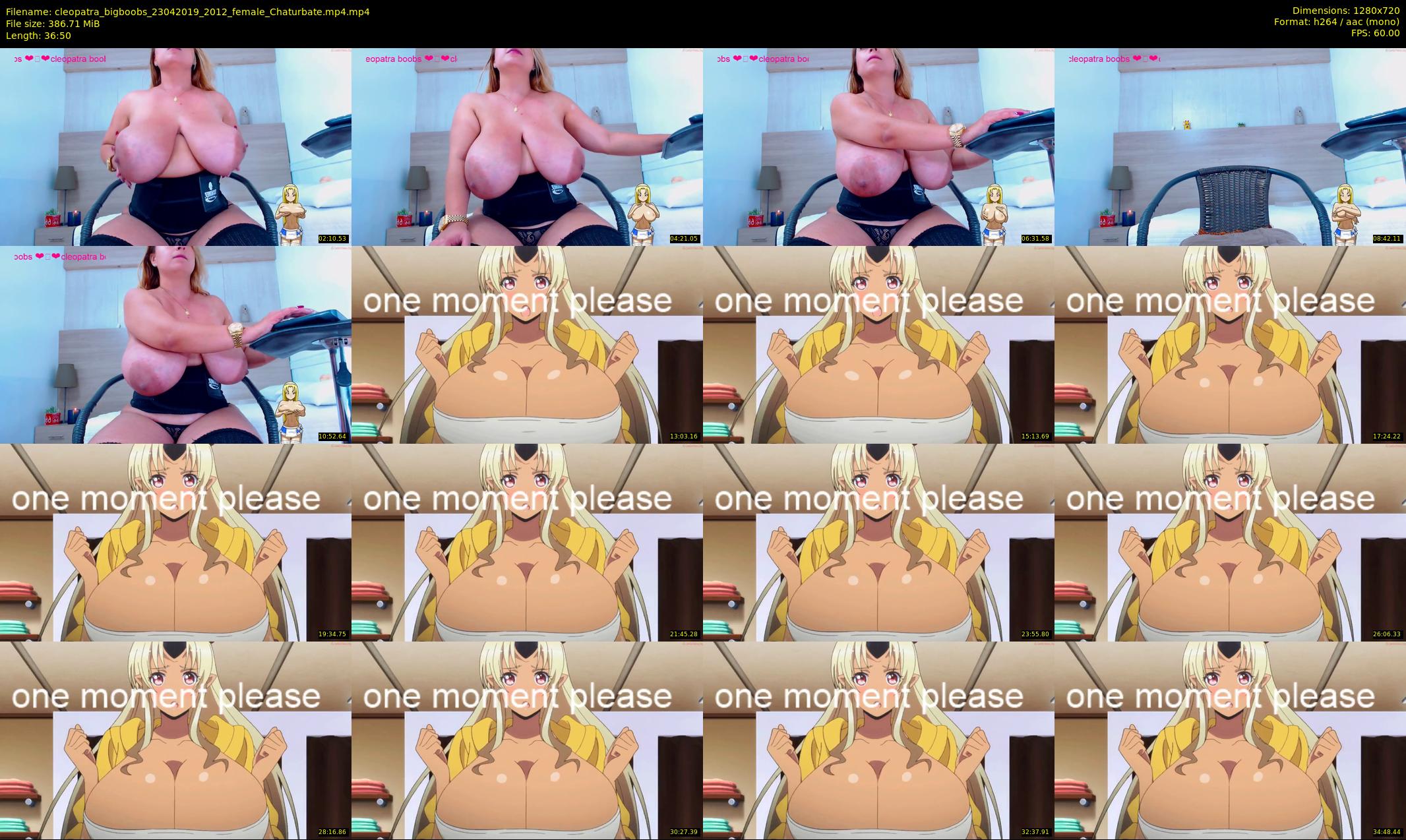 cleopatra_bigboobs — 37 minute Chaturbate female cam show recording, 720p, Apr 23, 2019