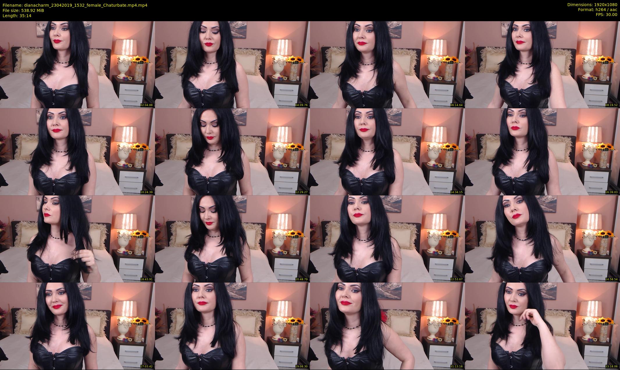 dianacharm — 36 minute Chaturbate female cam show recording, 1080p, Apr 23, 2019