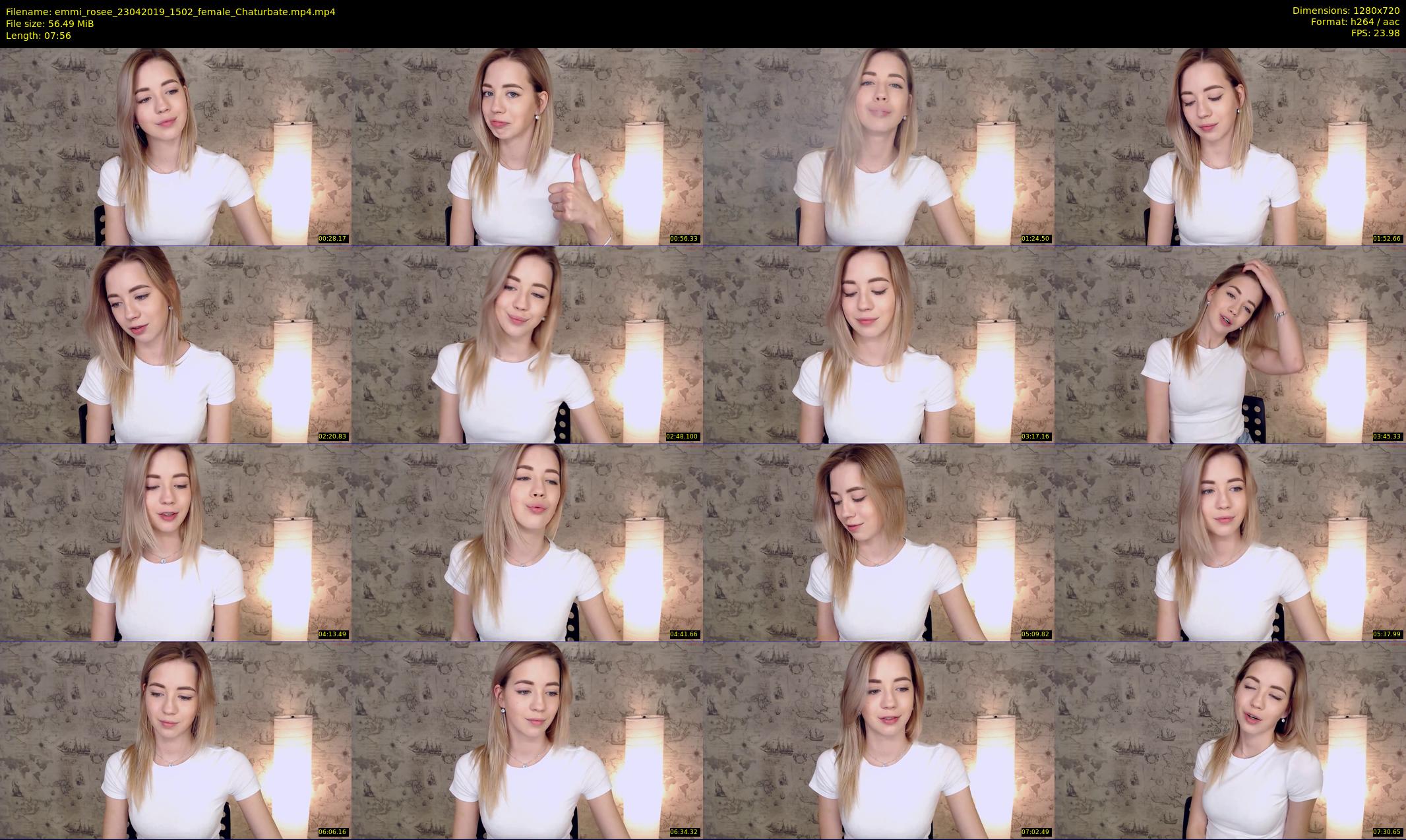 emmi_rosee — 8 minute Chaturbate female cam show recording, 720p, Apr 23, 2019