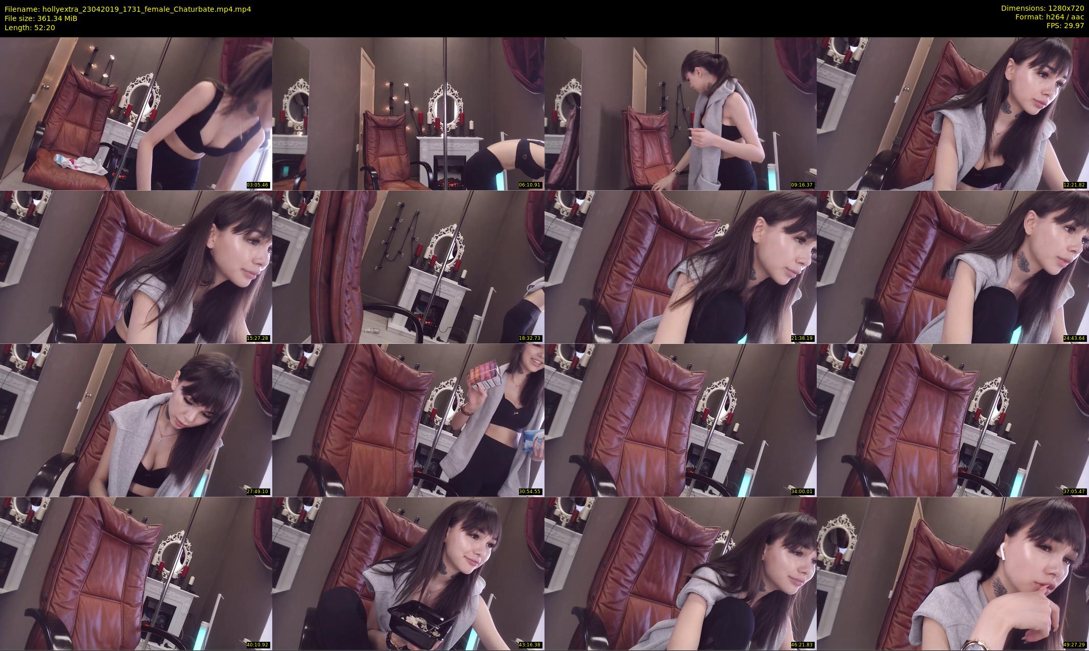 hollyextra — 53 minute Chaturbate female cam show recording, 720p, Apr 23, 2019